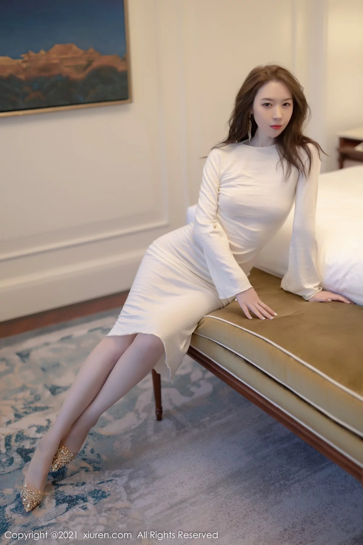 [[XiuRen秀人网]秀人网]No.4307_模特梦心玥私房薄透露背连衣裙配超薄肉丝秀惹火身材诱惑写真94P