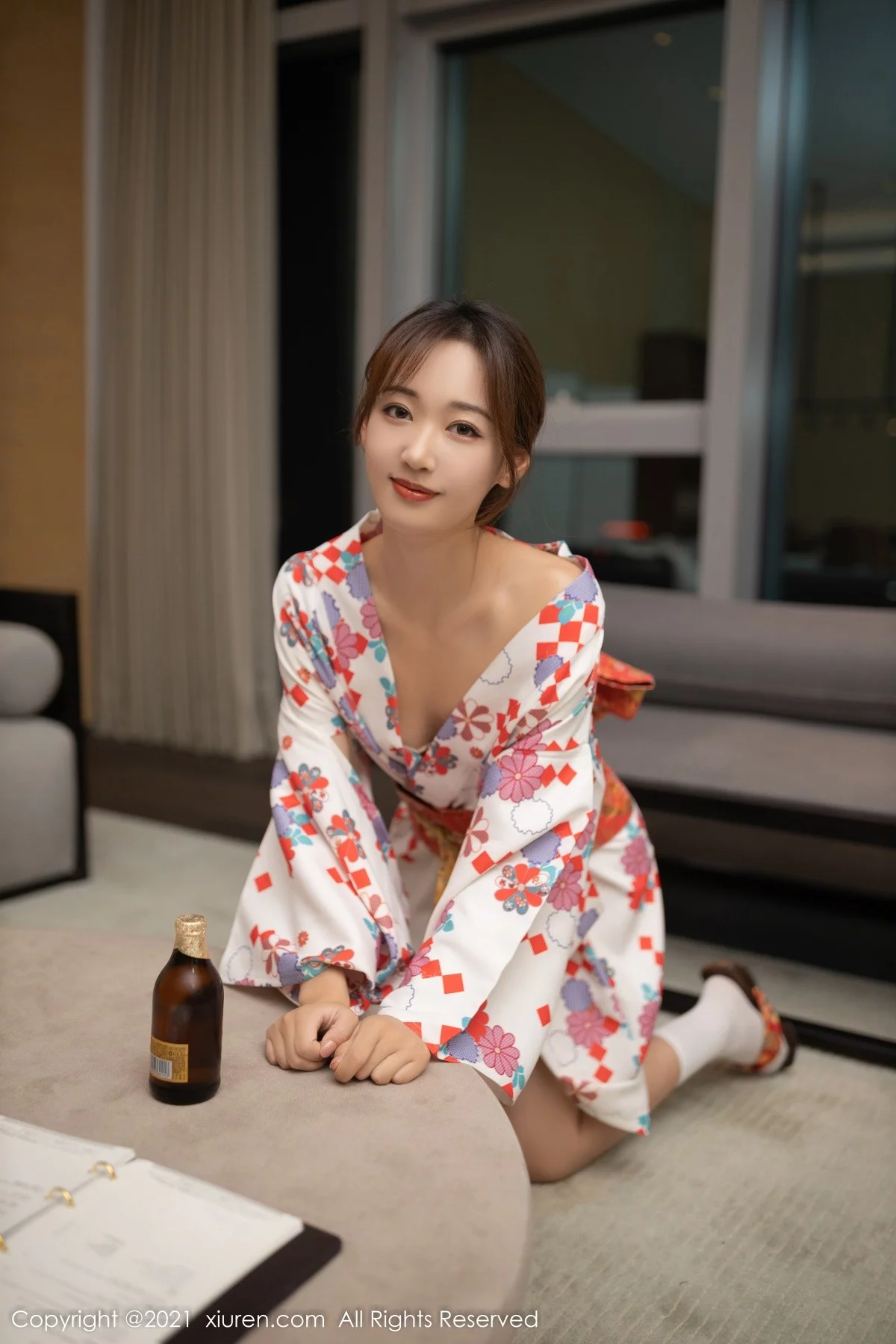 [[XiuRen秀人网]秀人网]No.4349_模特唐安琪江浙沪旅拍日料情景主题脱和服露蕾丝内衣诱惑写真88P