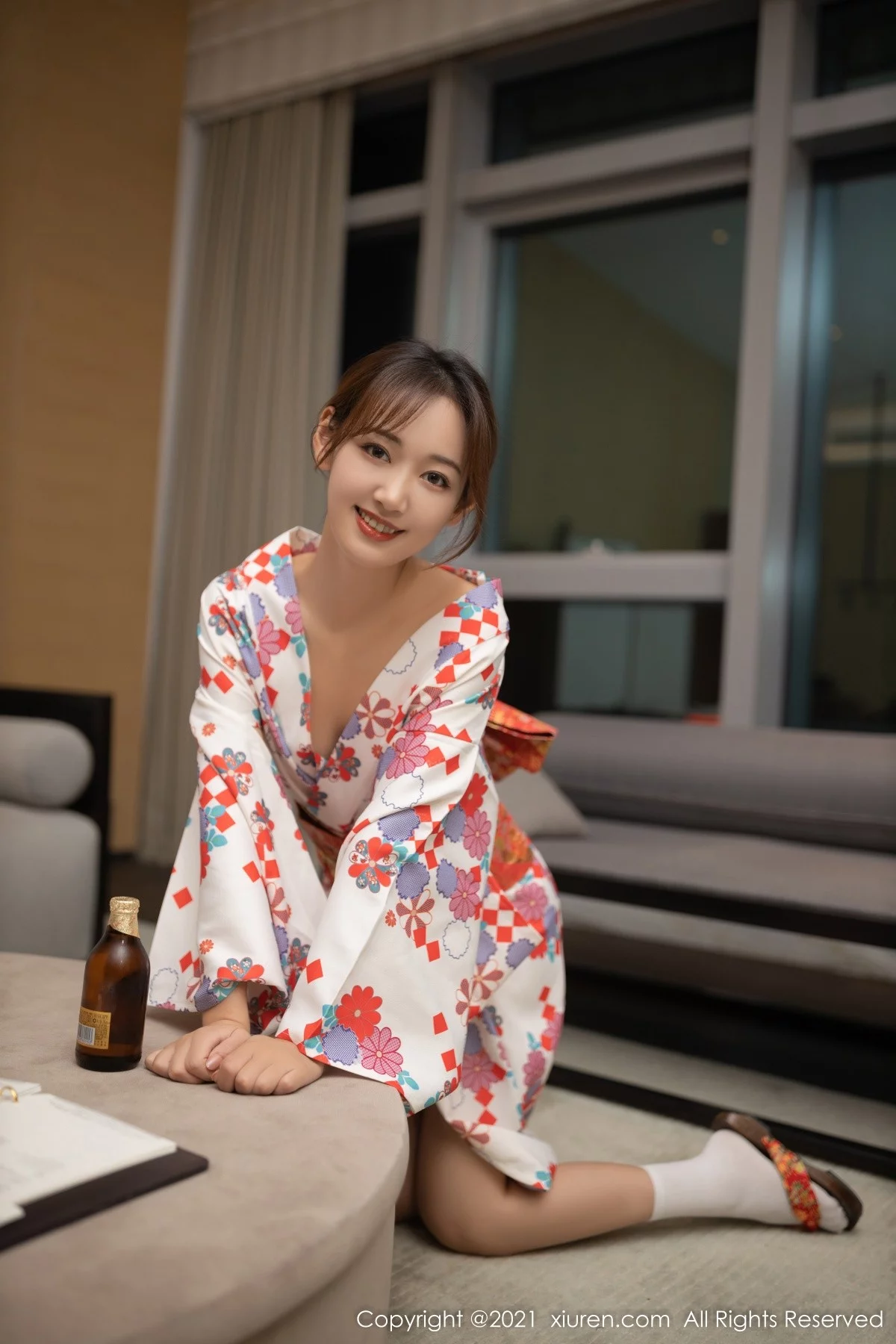 [[XiuRen秀人网]秀人网]No.4349_模特唐安琪江浙沪旅拍日料情景主题脱和服露蕾丝内衣诱惑写真88P