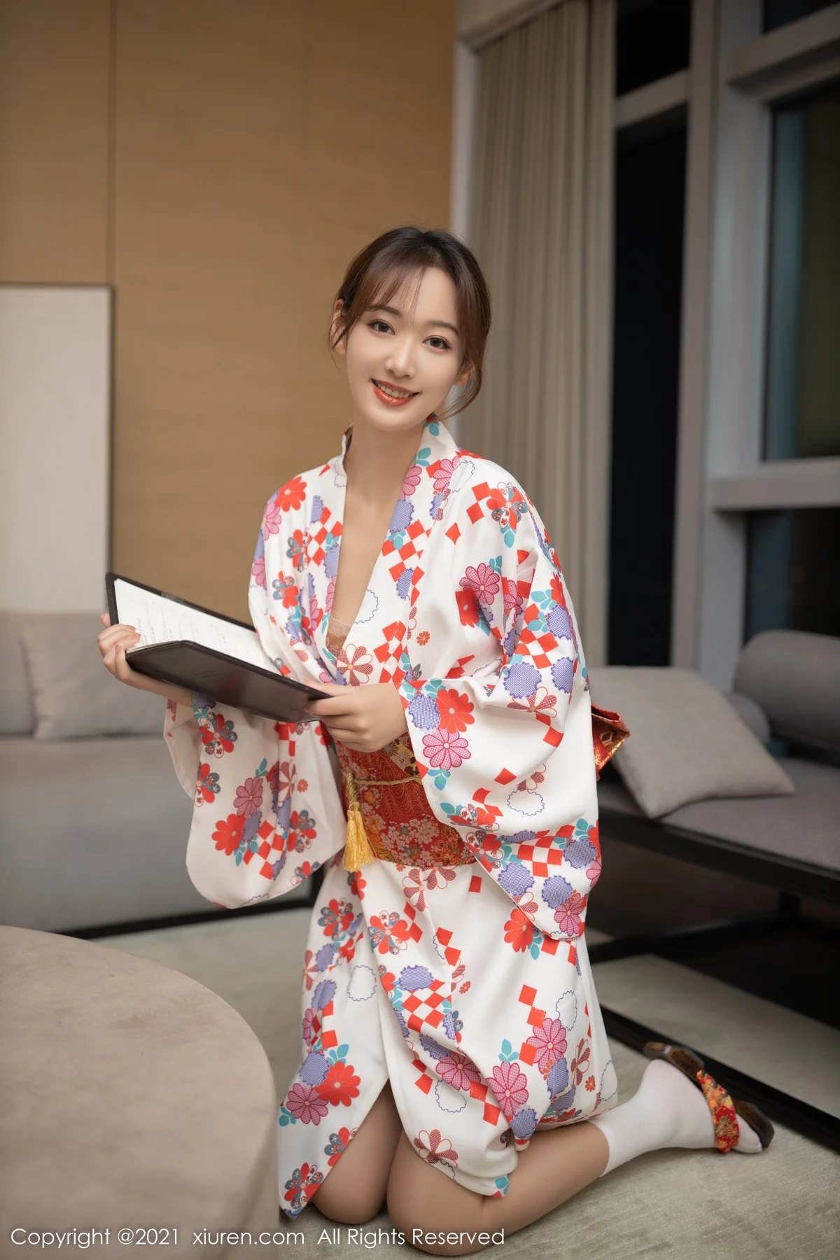 [[XiuRen秀人网]秀人网]No.4349_模特唐安琪江浙沪旅拍日料情景主题脱和服露蕾丝内衣诱惑写真88P