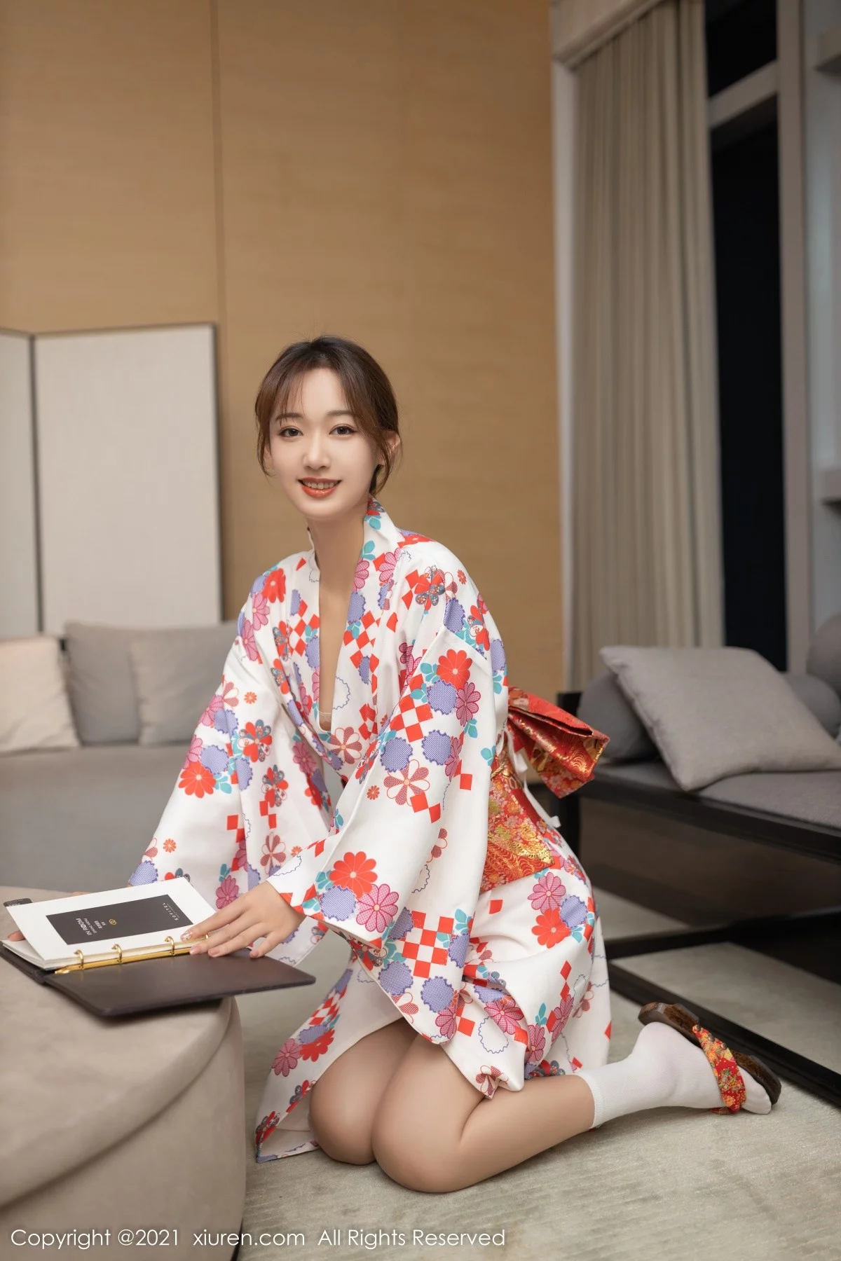 [[XiuRen秀人网]秀人网]No.4349_模特唐安琪江浙沪旅拍日料情景主题脱和服露蕾丝内衣诱惑写真88P