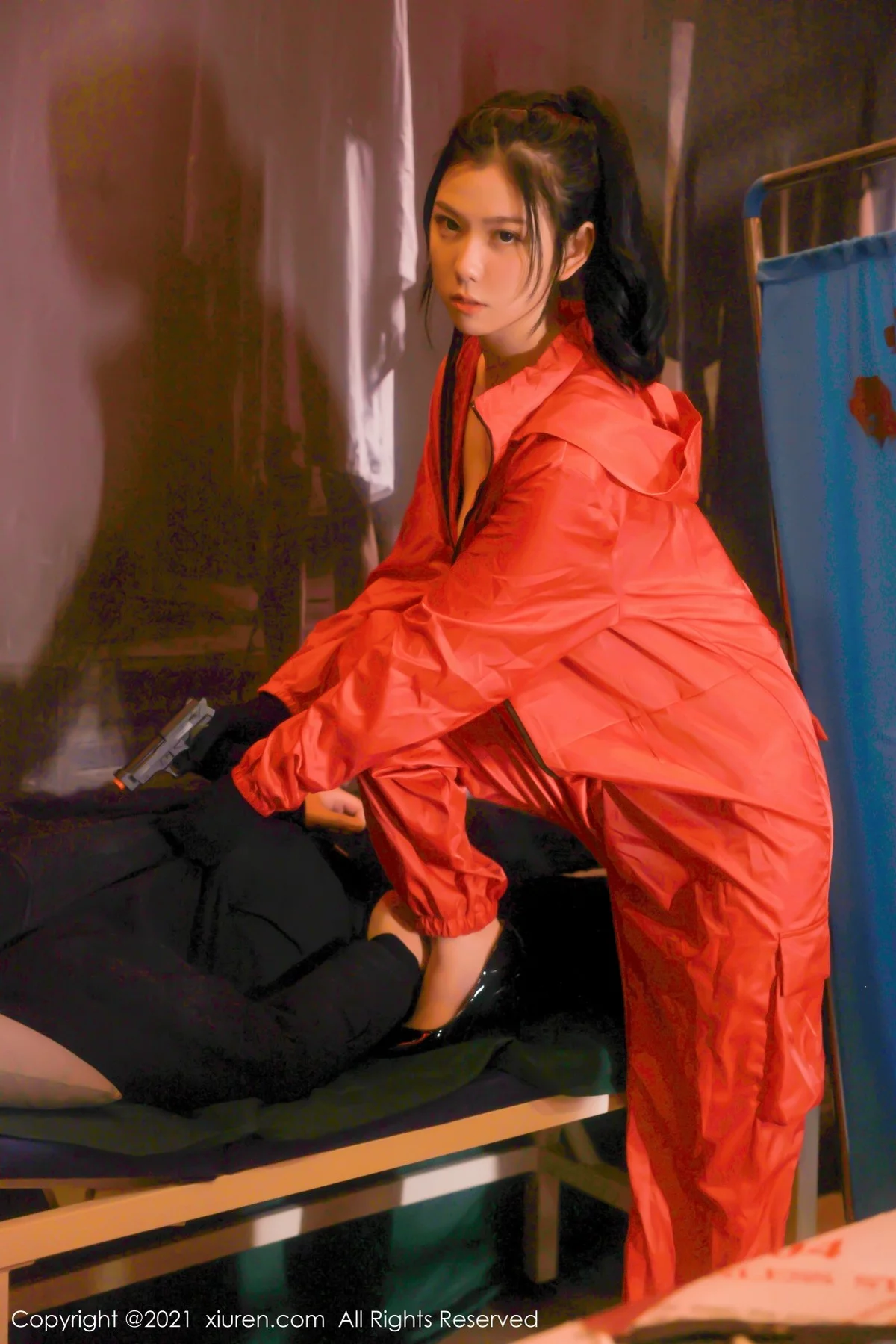 [[XiuRen秀人网]秀人网]No.4266_模特李雅柔182CM视觉魅惑体验半脱露性感黑色内衣诱惑写真54P