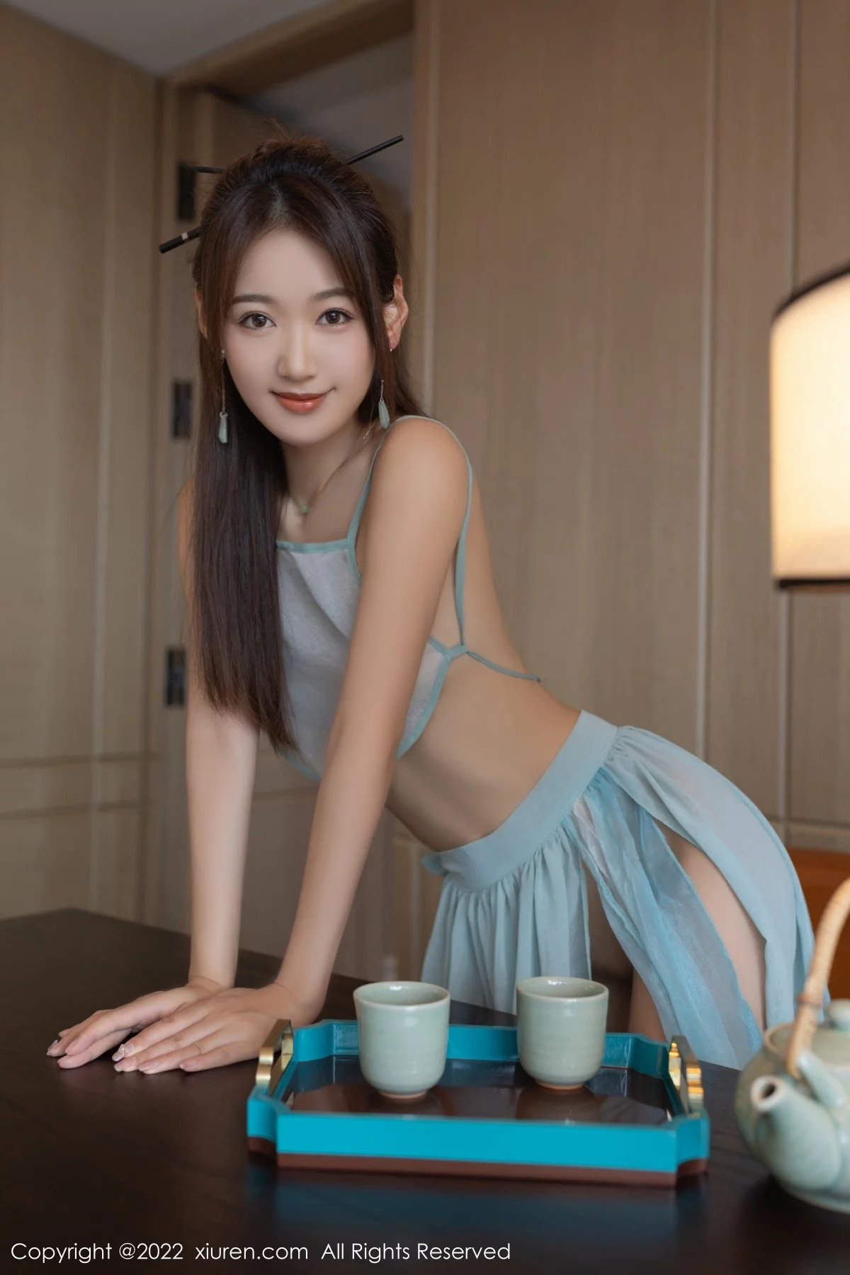 [[XiuRen秀人网]秀人网]No.4421_模特唐安琪酒店场景主题浴室古装情趣肚兜配薄纱裙诱惑写真81P