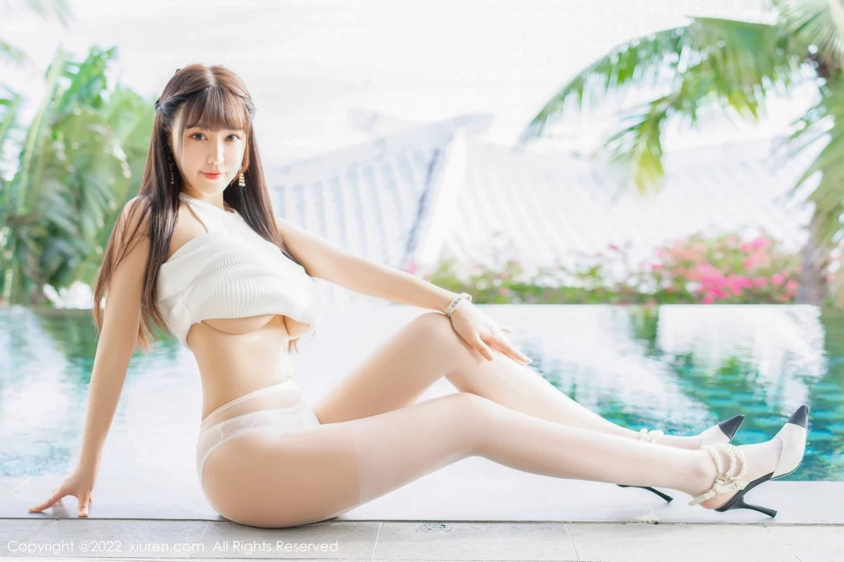 [[XiuRen秀人网]秀人网]No.4514_女神朱可儿Flora三亚旅拍撩白色连衣裙露白丝袜丰满诱惑写真51P