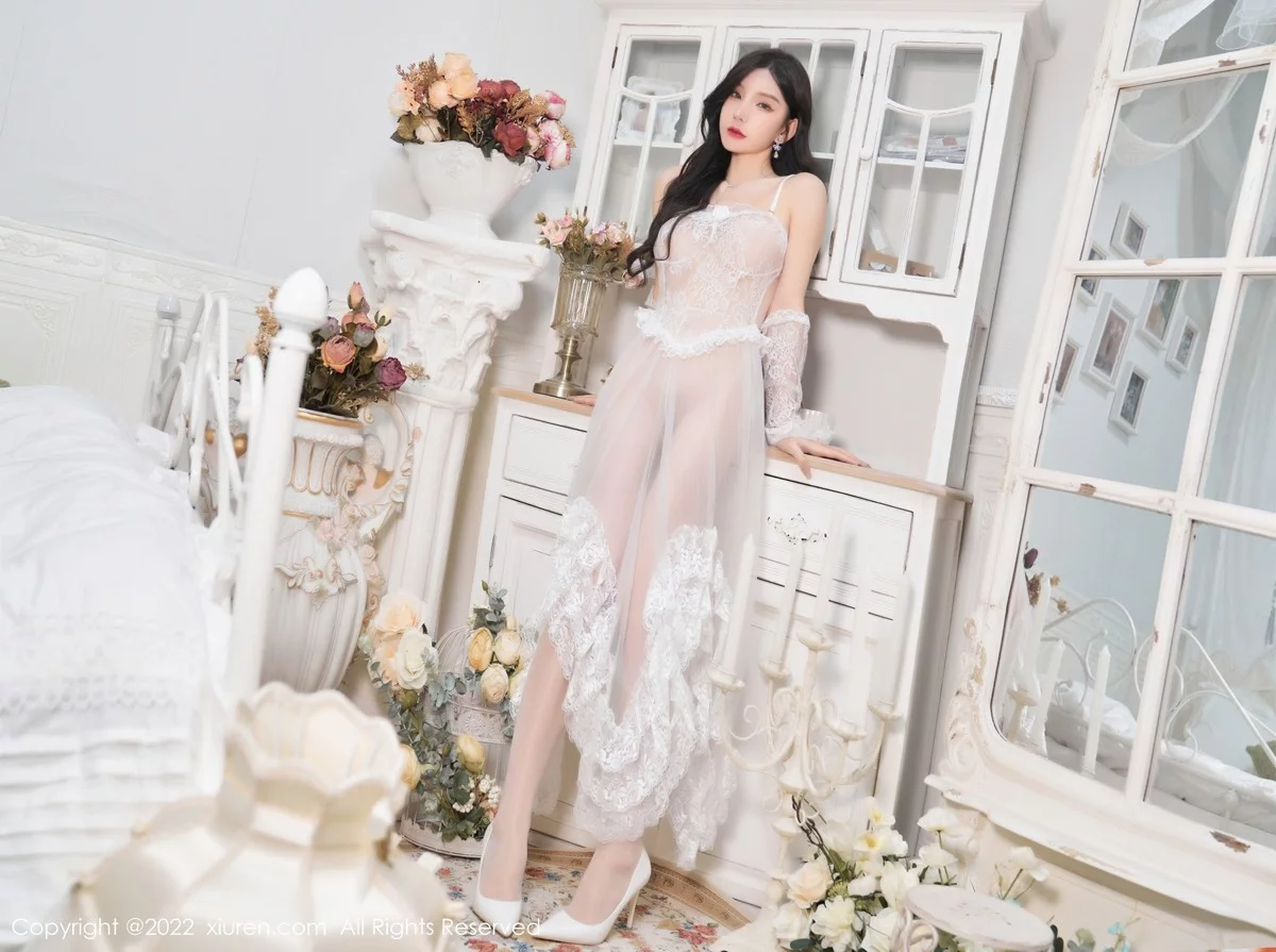 [[XiuRen秀人网]秀人网]No.4499_女神周于希Sally私房白色轻透蕾丝长裙透视秀火辣身材诱惑写真79P