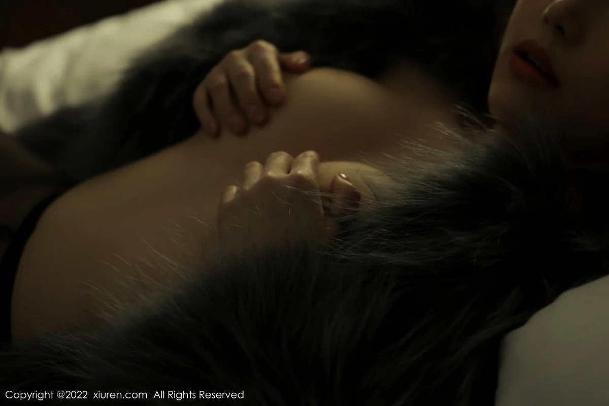 [[XiuRen秀人网]秀人网]No.4644_模特豆瓣酱私房深色皮草露黑色缕空内衣配蕾丝袜丰满诱惑写真72P