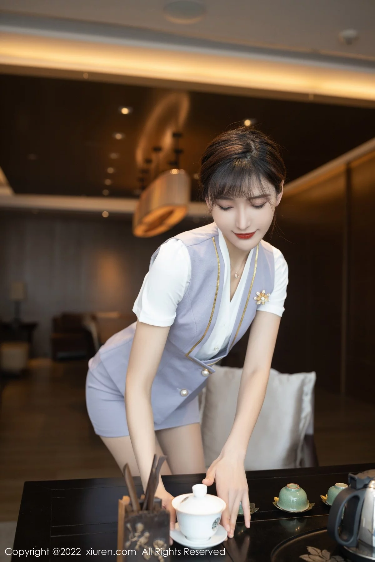 [[XiuRen秀人网]秀人网]No.4694_模特陆萱萱珠三角旅拍茶艺师角色扮演红色内衣配肉丝诱惑写真78P