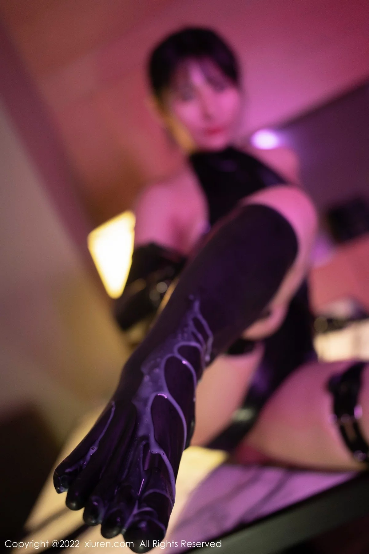 [[XiuRen秀人网]秀人网]No.4873_模特久久Aimee私房性感黑色皮内衣秀完美身材丰满翘臀诱惑写真62P