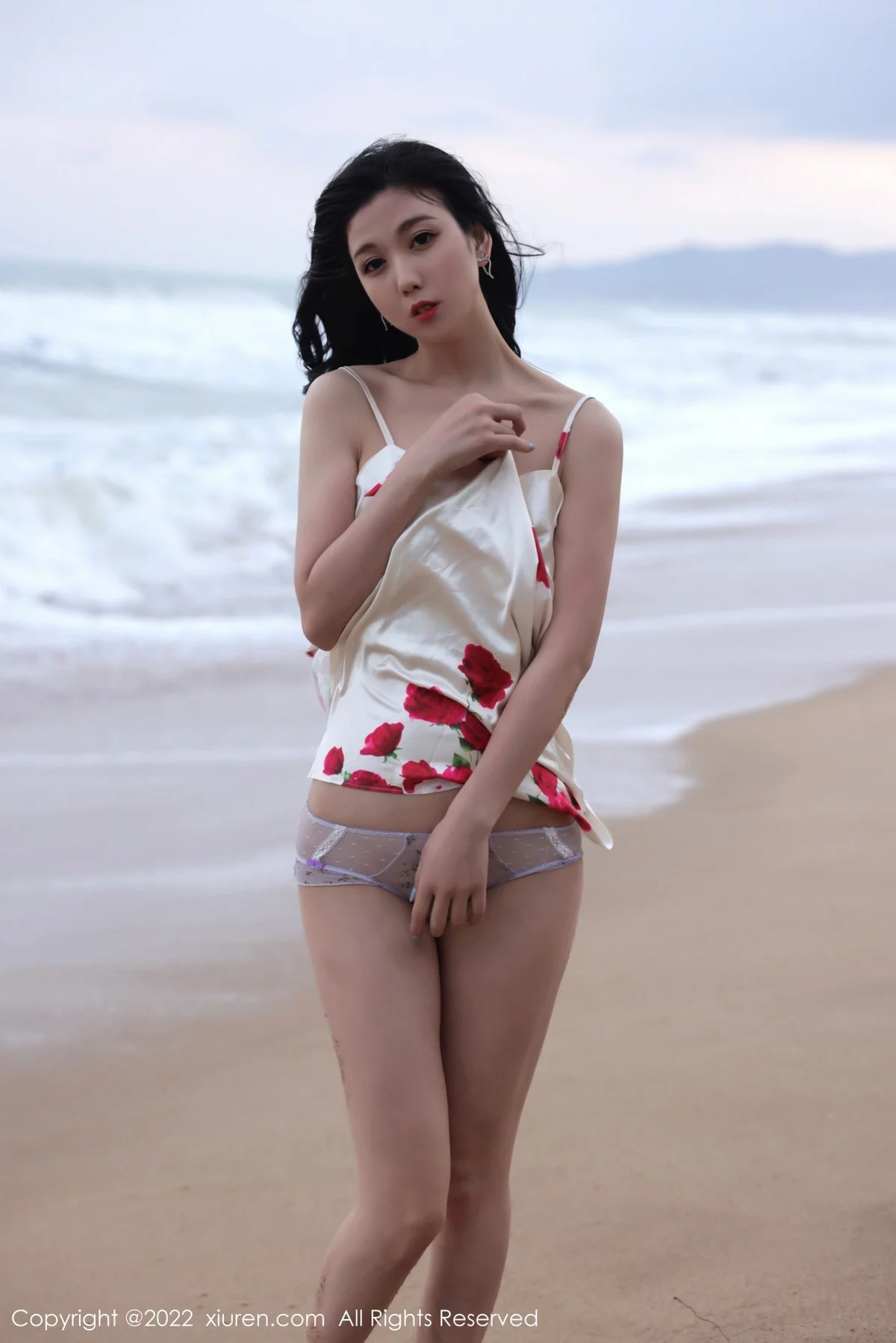 [[XiuRen秀人网]秀人网]No.4915_模特李雅柔三亚旅拍海边高开复古裙+黑色连体泳衣迷人诱惑写真74P