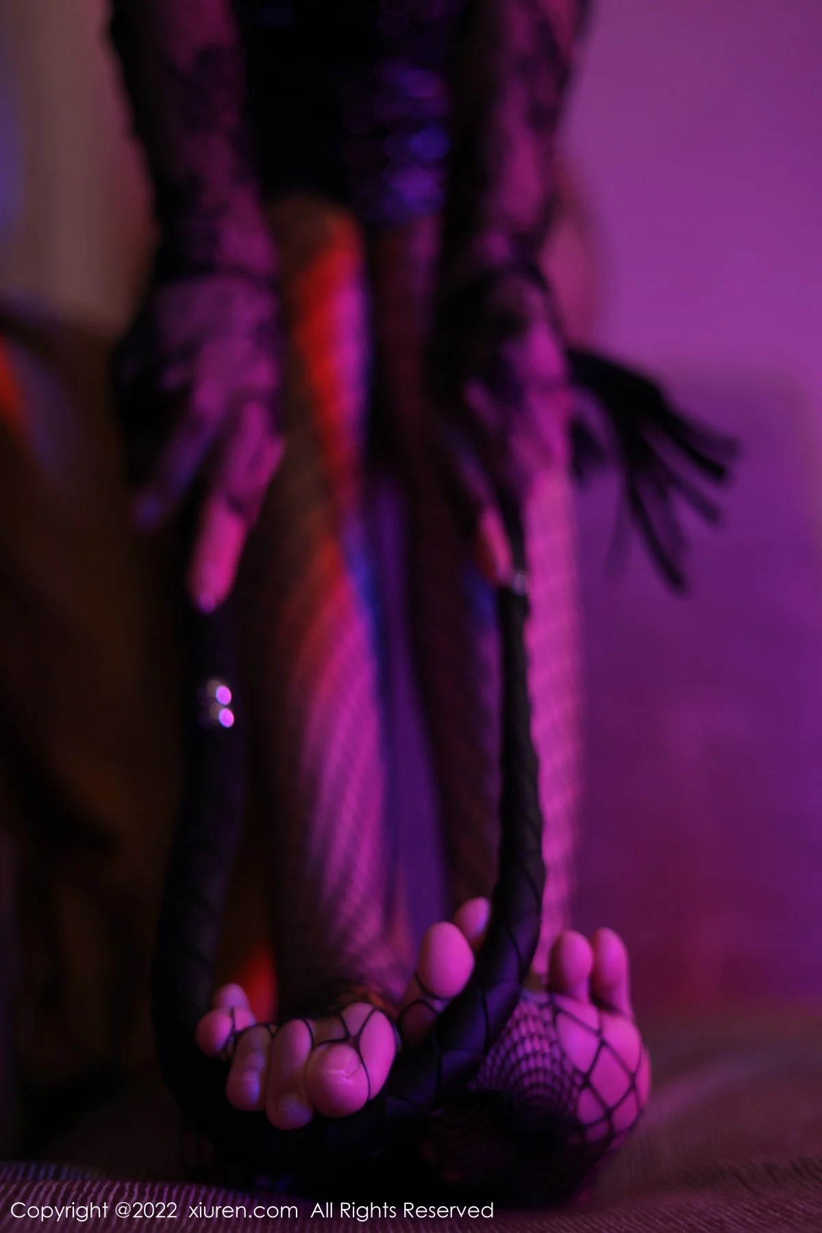 [[XiuRen秀人网]秀人网]No.5065_模特蓝莓FY私房暗色灯光下低胸连体衣配黑丝渔网撩人诱惑写真65P