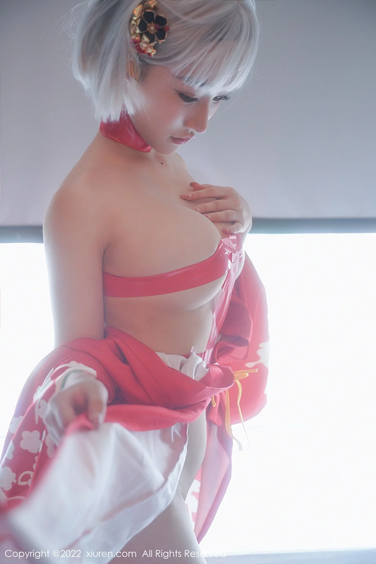 [[XiuRen秀人网]秀人网]No.5134_模特西门小玉蒸汽浴室里红带裹身秀火辣身材傲人豪乳诱惑写真66P