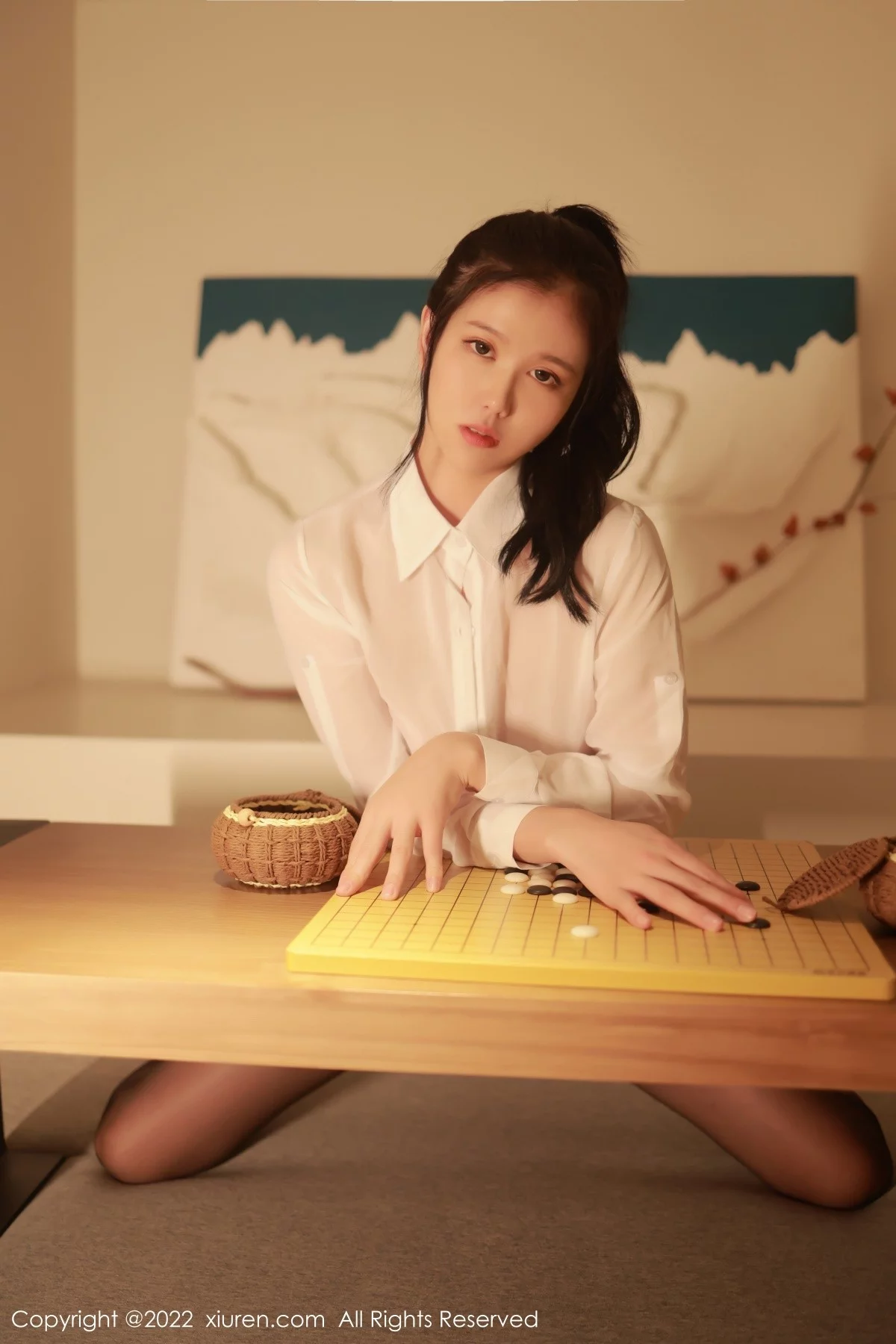 [[XiuRen秀人网]秀人网]No.5057_模特李雅柔白色轻透上衣配黑色短裙露开档黑丝秀翘臀诱惑写真65P