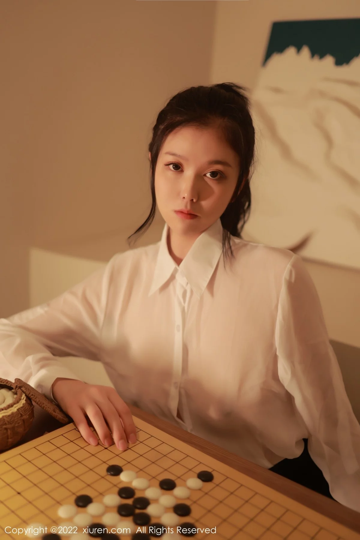 [[XiuRen秀人网]秀人网]No.5057_模特李雅柔白色轻透上衣配黑色短裙露开档黑丝秀翘臀诱惑写真65P