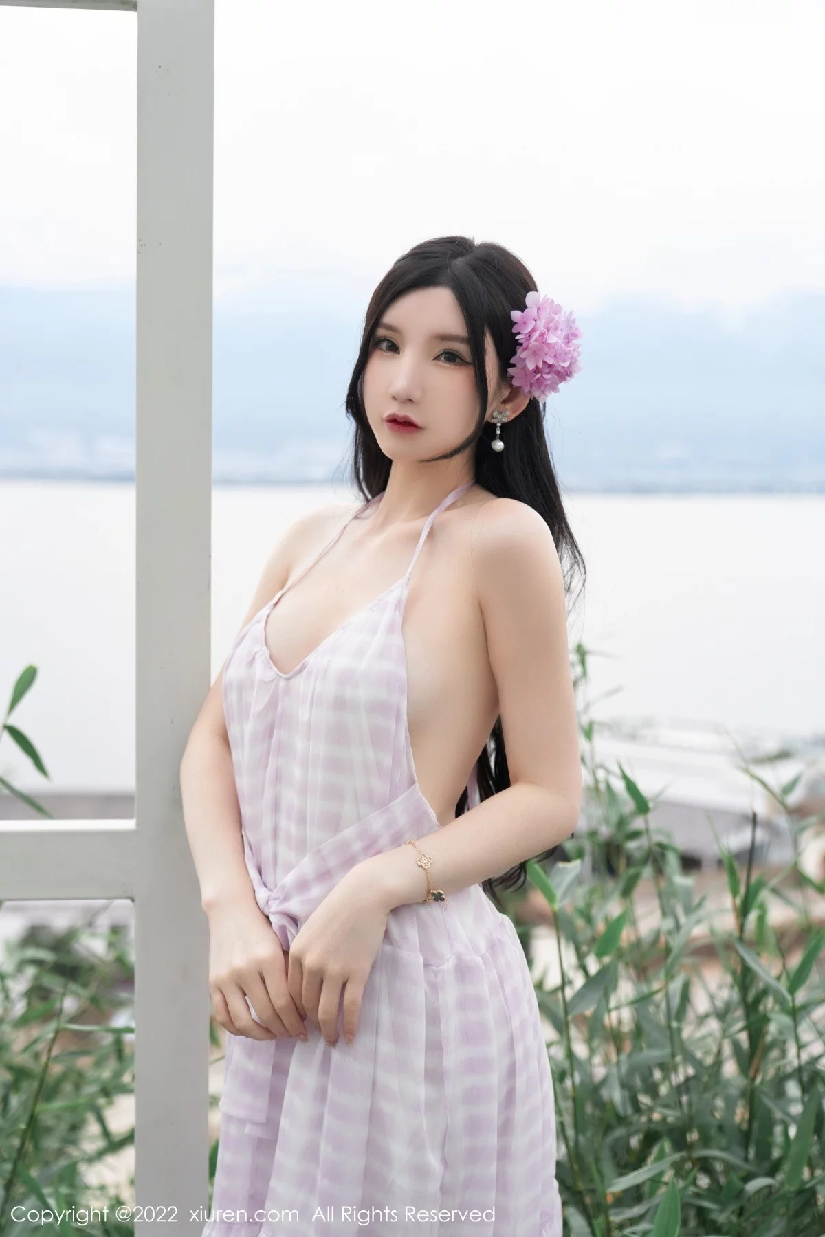 [[XiuRen秀人网]秀人网]No.5207_女神周于希Sally心愿旅拍脱连衣长裙露性感白色网纱内衣诱惑写真79P