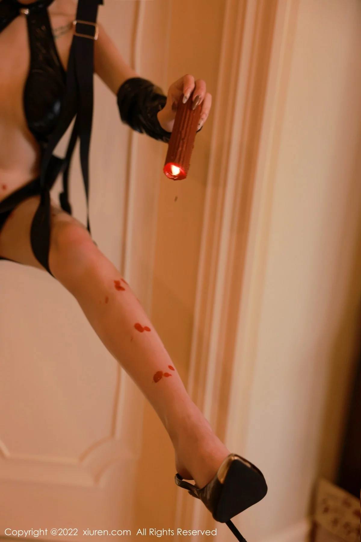 [[XiuRen秀人网]秀人网]No.5255_模特hebe韩心雨澳门旅拍私房性感黑色SM皮质服饰惹火诱惑写真56P