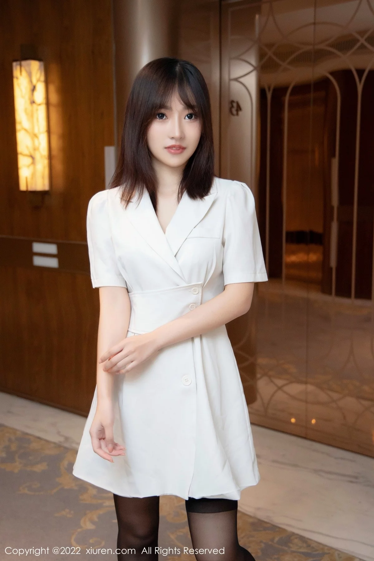 [[XiuRen秀人网]秀人网]No.5184_模特西门小玉白色连衣裙半脱露红色蕾丝内衣配超薄黑丝诱惑写真76P