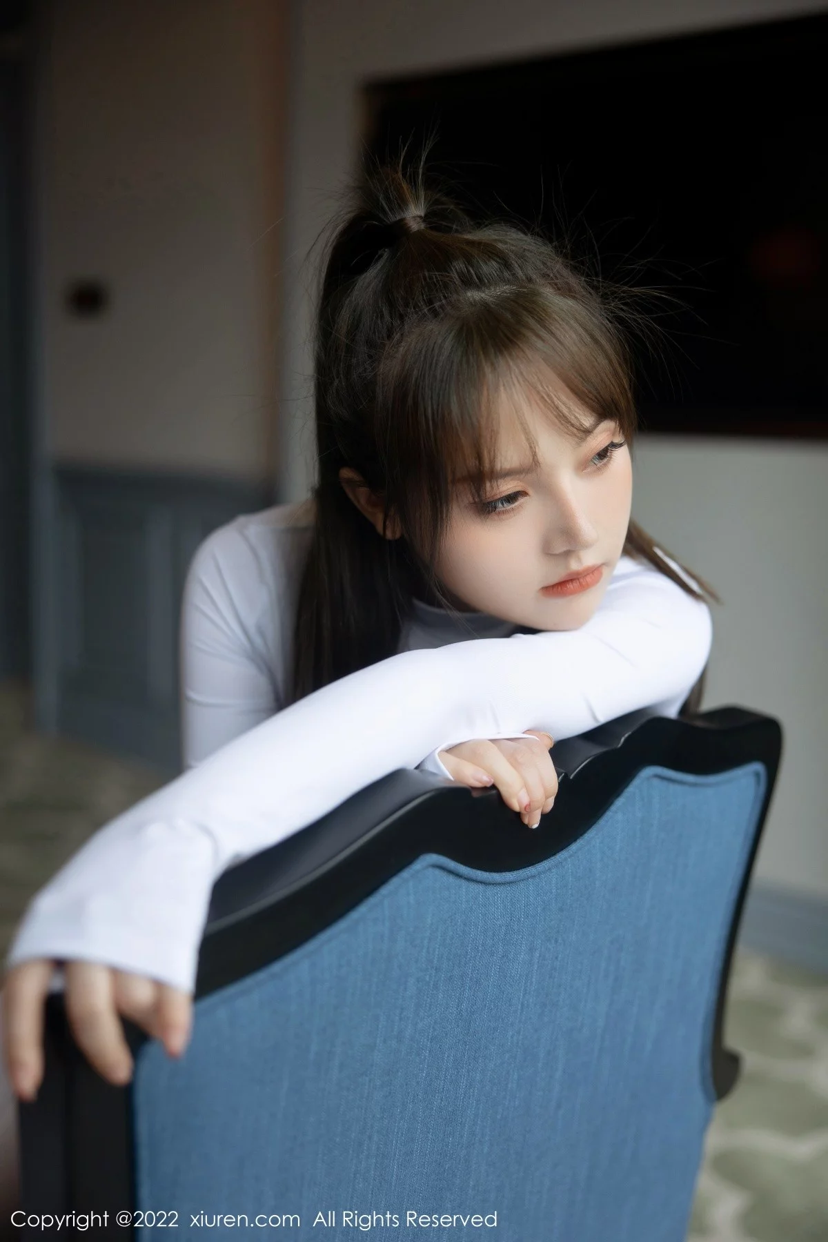 [[XiuRen秀人网]秀人网]No.5304_模特豆瓣酱私房性感白色轻透服饰配白丝袜秀丰满身材诱惑写真87P