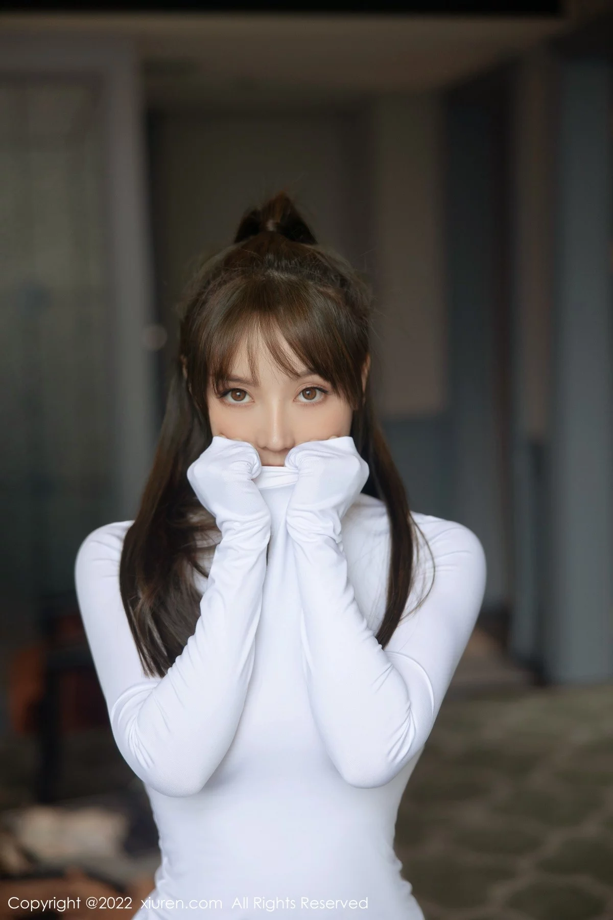 [[XiuRen秀人网]秀人网]No.5304_模特豆瓣酱私房性感白色轻透服饰配白丝袜秀丰满身材诱惑写真87P