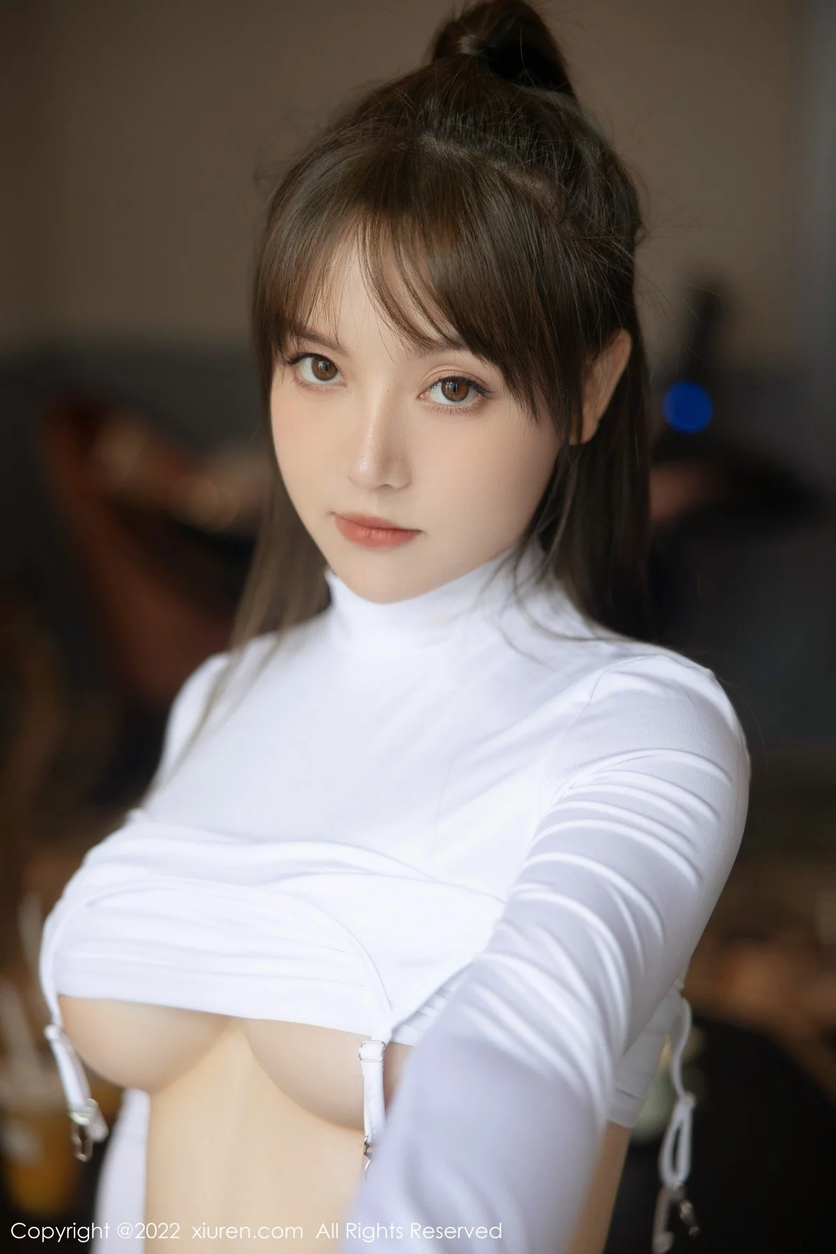 [[XiuRen秀人网]秀人网]No.5304_模特豆瓣酱私房性感白色轻透服饰配白丝袜秀丰满身材诱惑写真87P