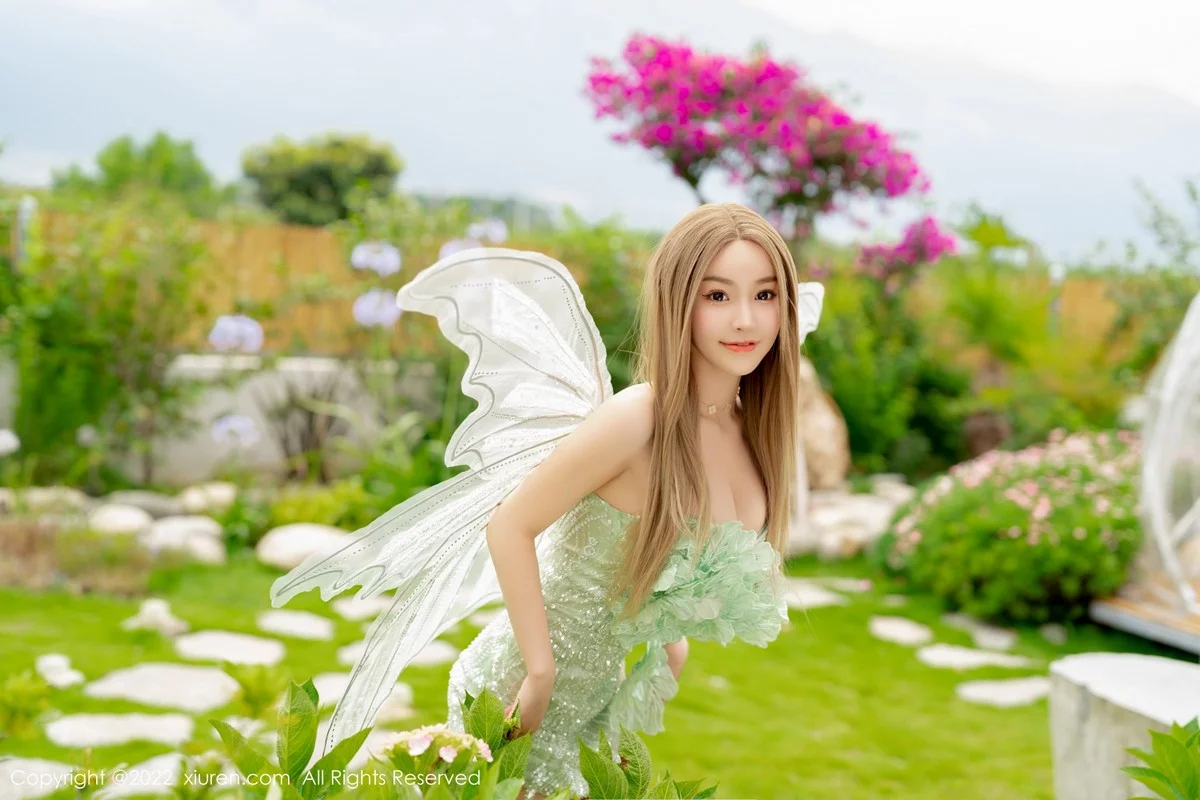 [[XiuRen秀人网]秀人网]No.5382_女神朱可儿Flora大理旅拍绿色精灵服饰低胸秀傲人豪乳诱惑写真68P