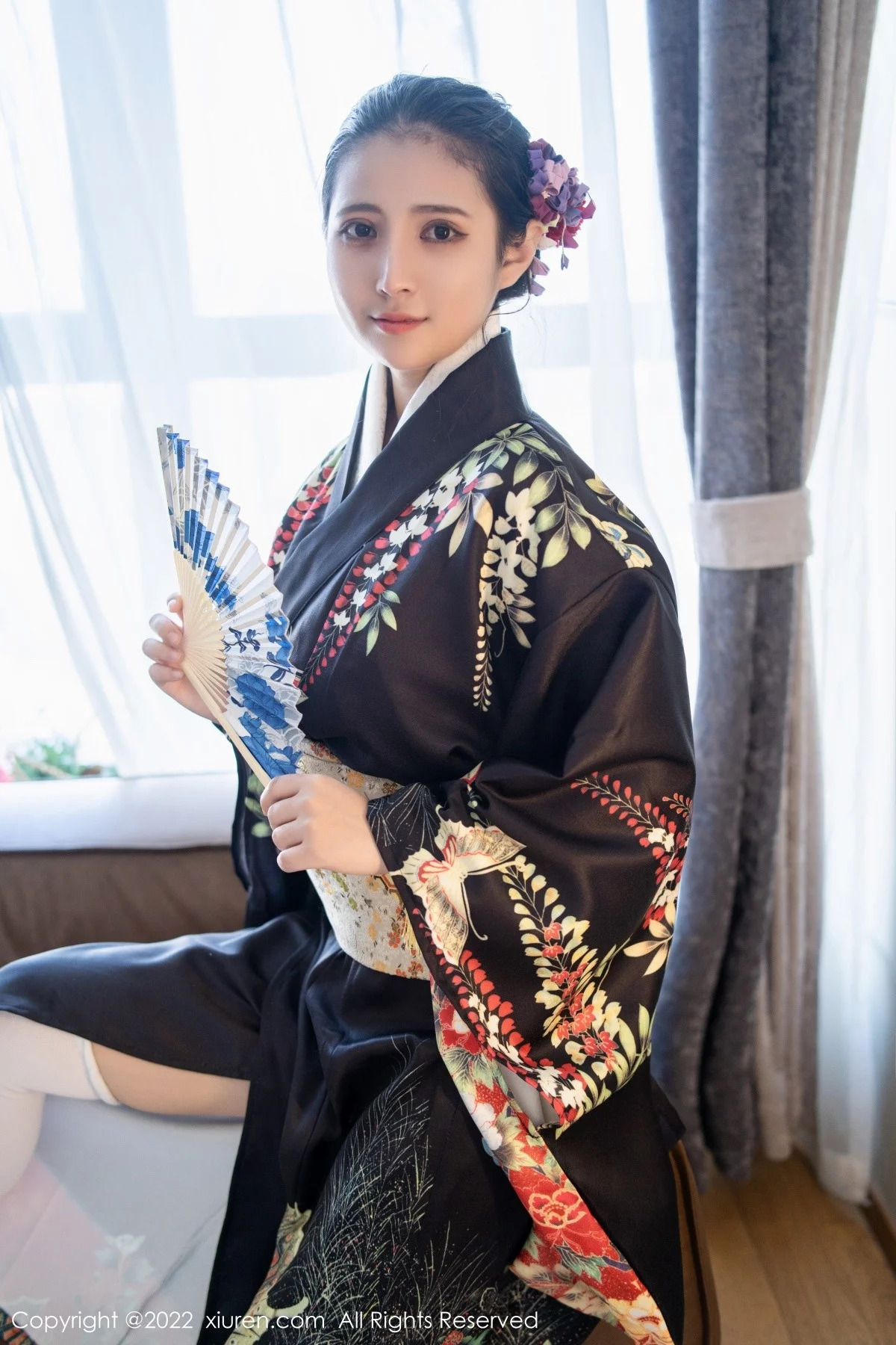 [[XiuRen秀人网]秀人网]No.5309_模特久久Aimee日系居家和服半脱露白色抹胸内衣秀豪乳诱惑写真62P