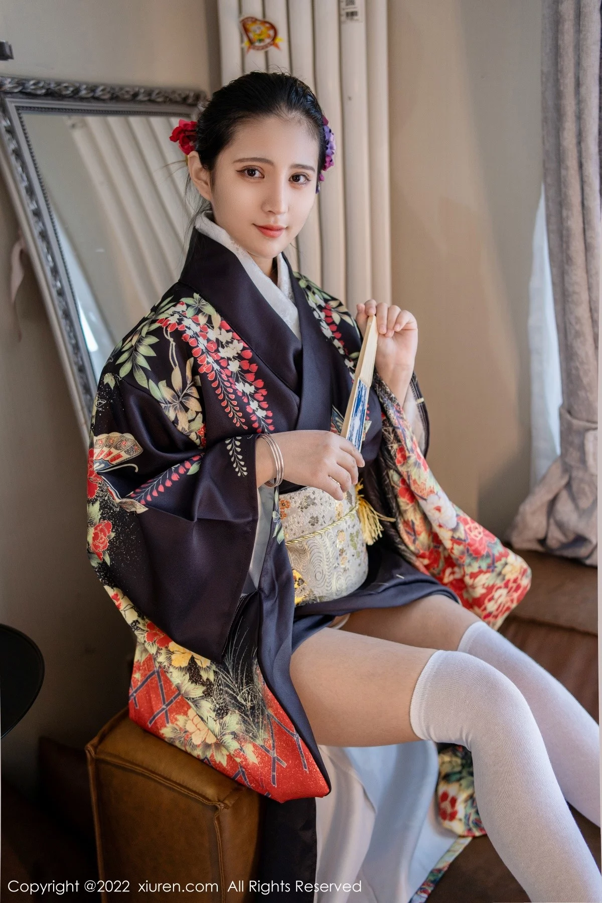 [[XiuRen秀人网]秀人网]No.5309_模特久久Aimee日系居家和服半脱露白色抹胸内衣秀豪乳诱惑写真62P