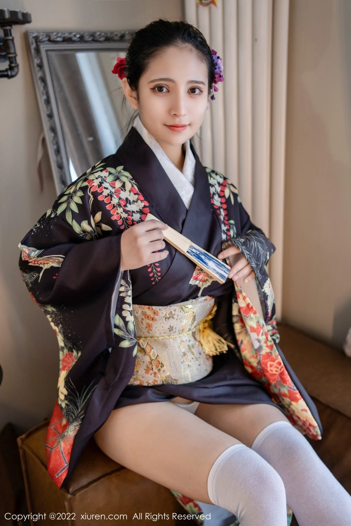 [[XiuRen秀人网]秀人网]No.5309_模特久久Aimee日系居家和服半脱露白色抹胸内衣秀豪乳诱惑写真62P