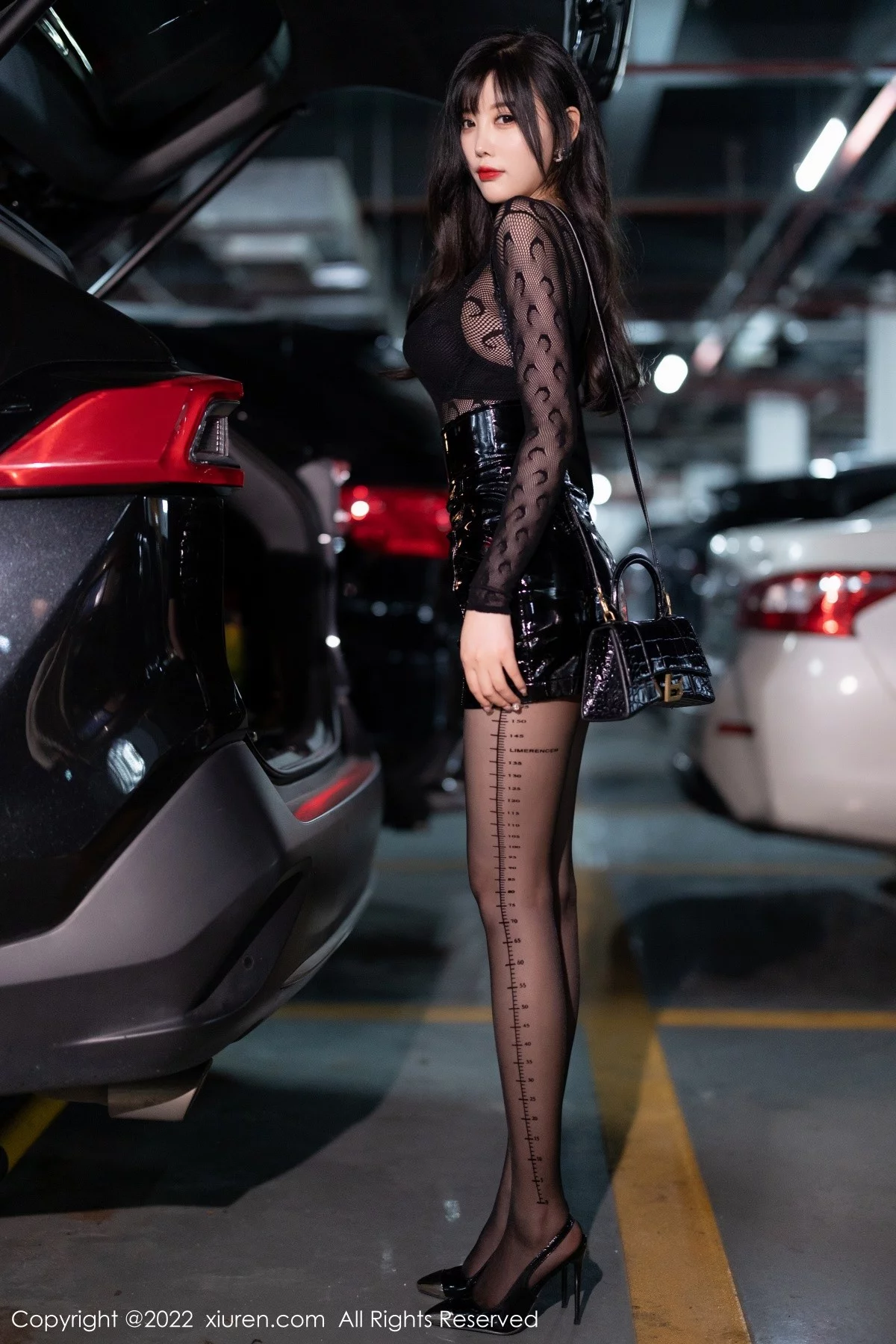 [[XiuRen秀人网]秀人网]No.5445_女神杨晨晨Yome黑色网纱连衣裙露性感黑色内衣迷人诱惑写真81P