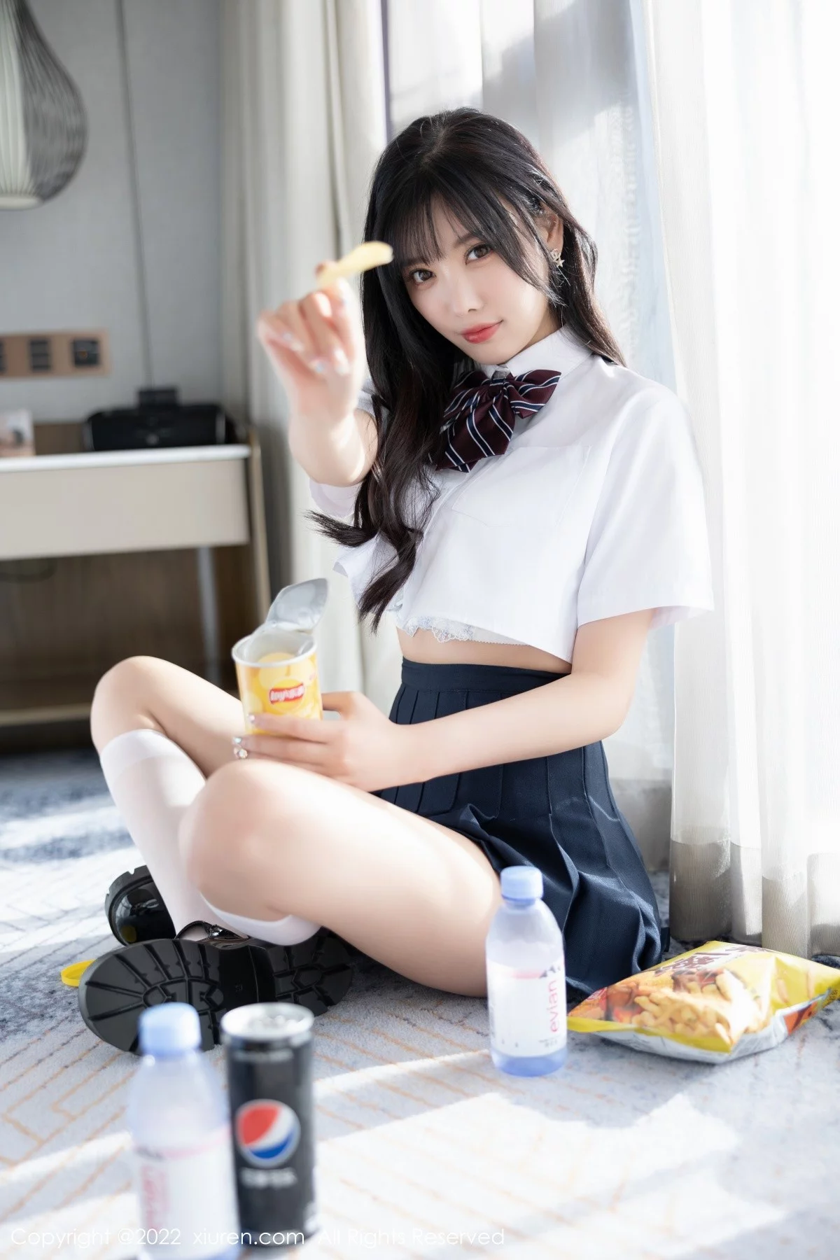 [[XiuRen秀人网]秀人网]No.5338_女神杨晨晨Yome清爽学妹制服露蕾丝内衣秀完美身材诱惑写真82P