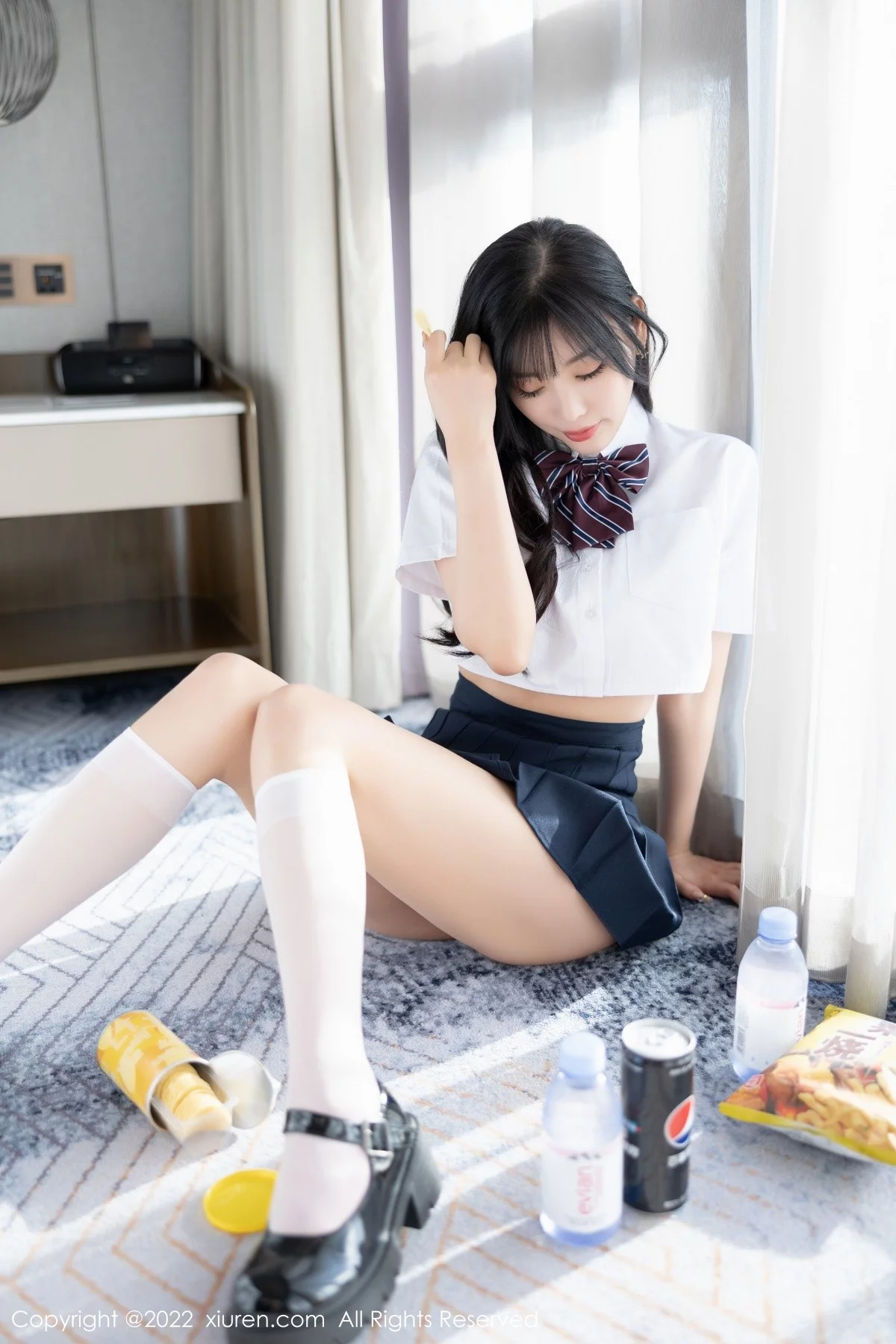 [[XiuRen秀人网]秀人网]No.5338_女神杨晨晨Yome清爽学妹制服露蕾丝内衣秀完美身材诱惑写真82P