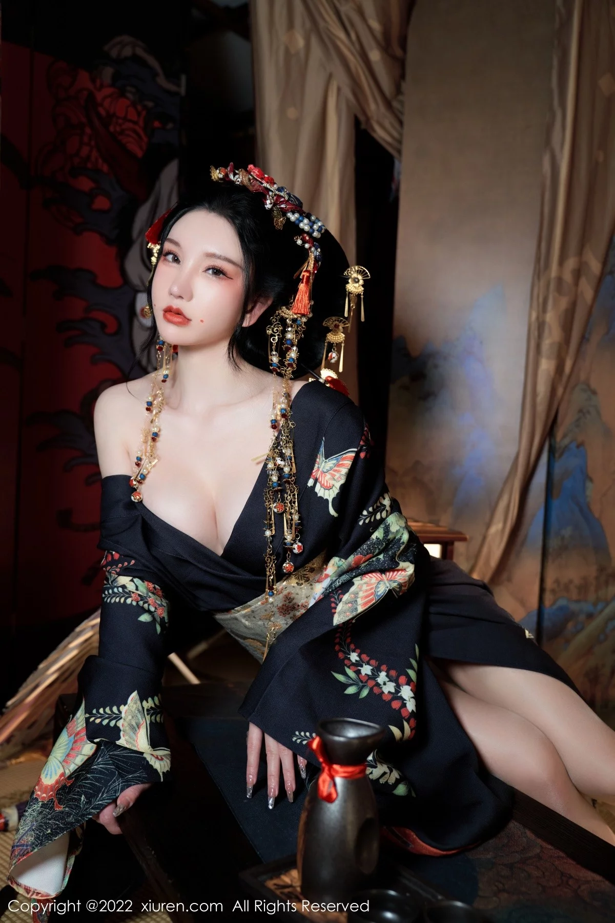 [[XiuRen秀人网]秀人网]No.5537_女神周于希Sally宽衣解带主题日系风脱和服露翘臀美腿诱惑写真80P