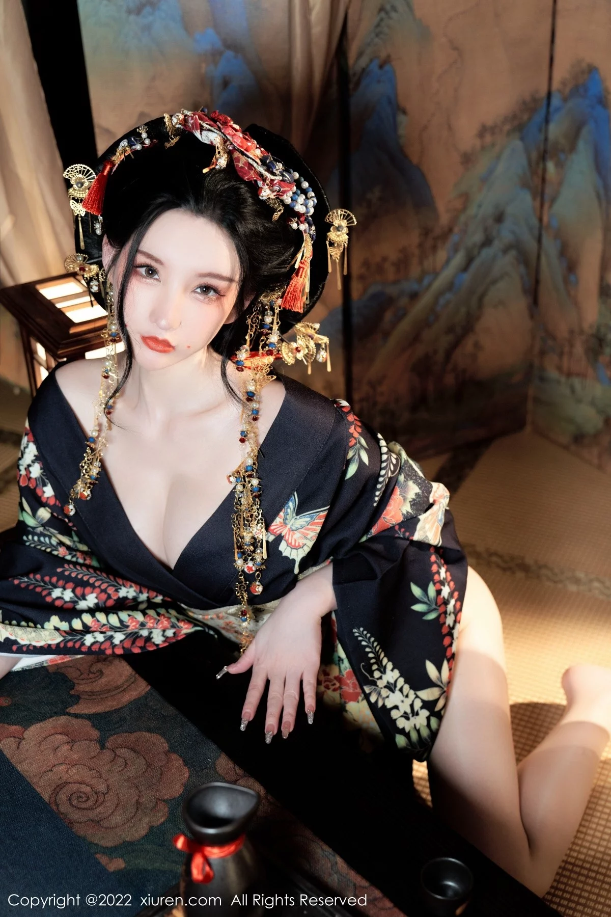 [[XiuRen秀人网]秀人网]No.5537_女神周于希Sally宽衣解带主题日系风脱和服露翘臀美腿诱惑写真80P