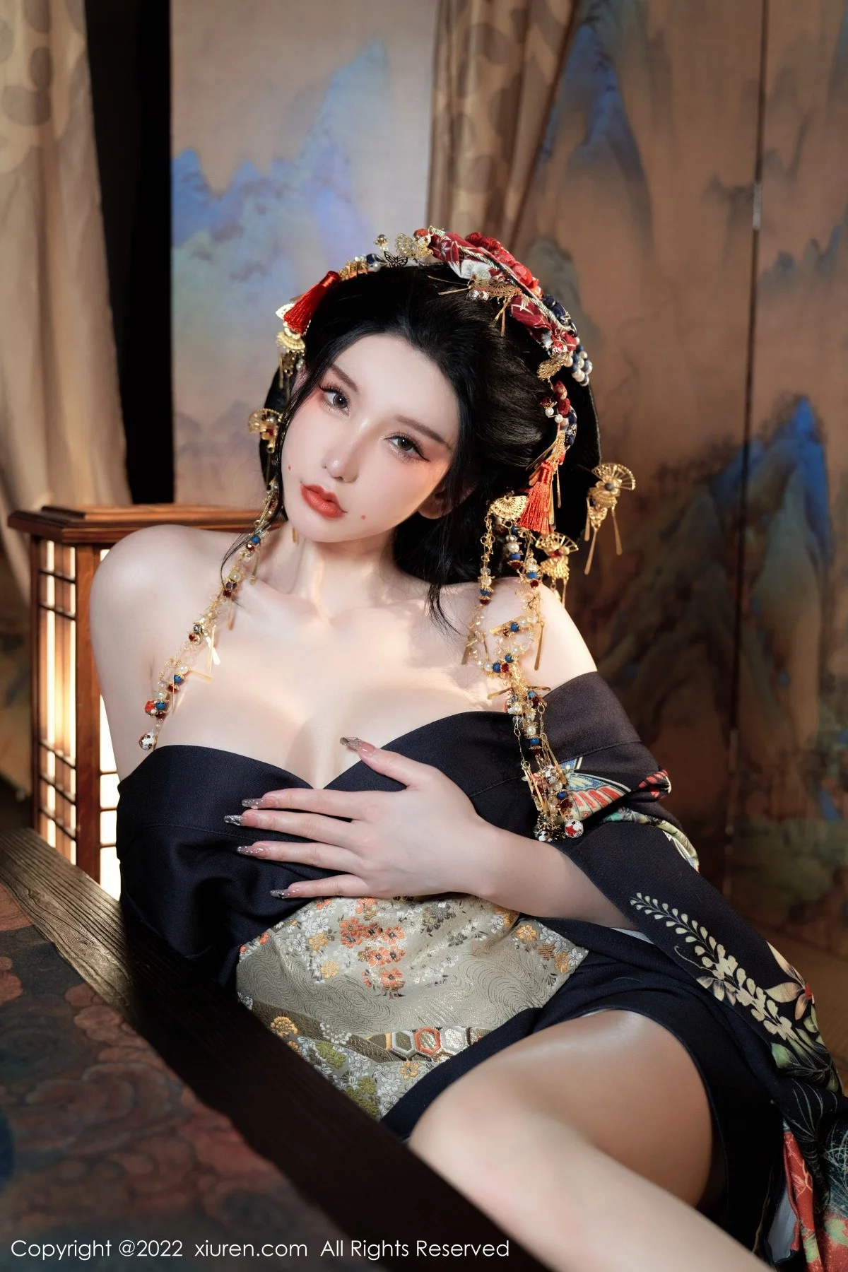 [[XiuRen秀人网]秀人网]No.5537_女神周于希Sally宽衣解带主题日系风脱和服露翘臀美腿诱惑写真80P