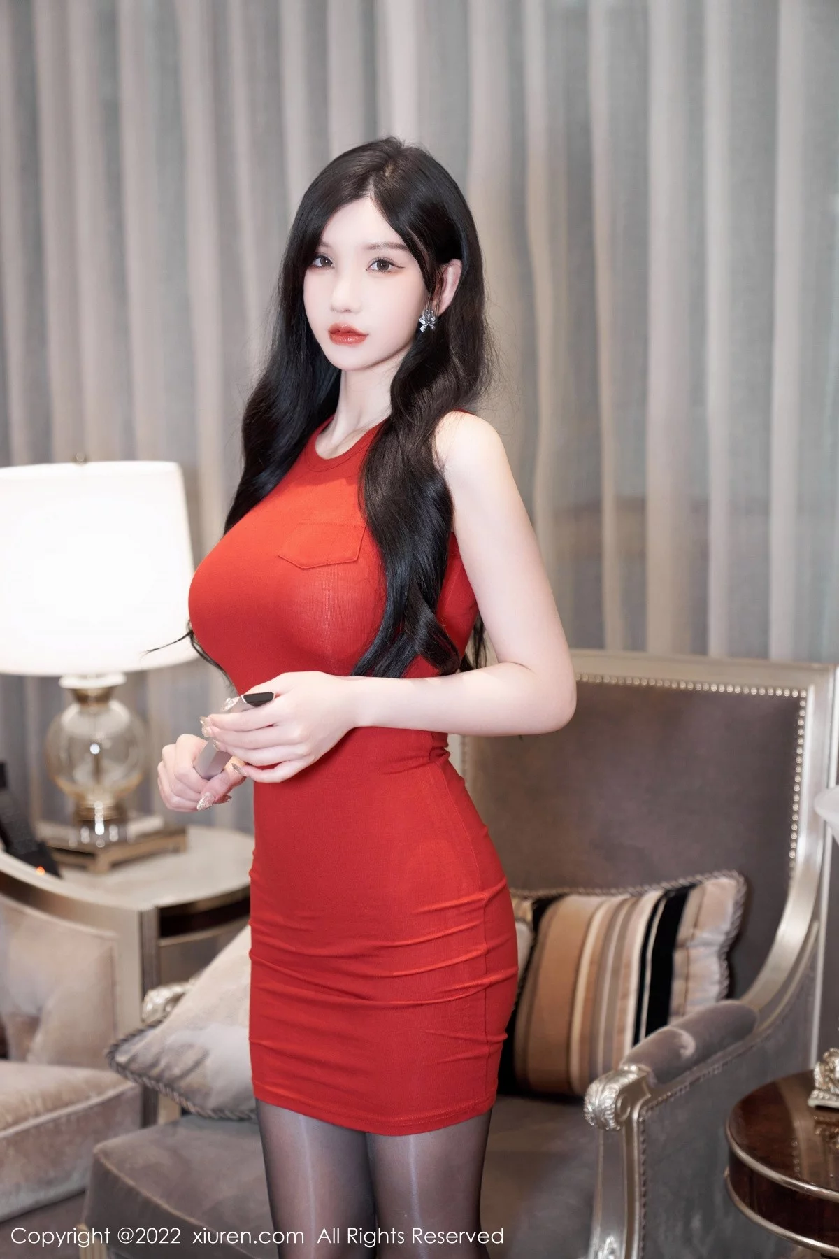 [[XiuRen秀人网]秀人网]No.5574_模特周于希Sally性感粉色女仆裙配超薄肉丝秀完美身材诱惑写真85P