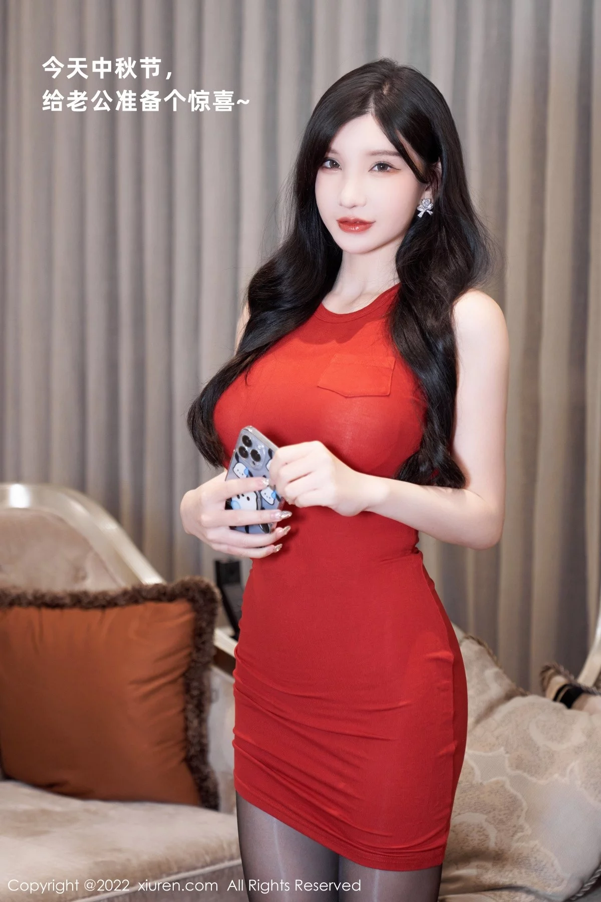 [[XiuRen秀人网]秀人网]No.5574_模特周于希Sally性感粉色女仆裙配超薄肉丝秀完美身材诱惑写真85P