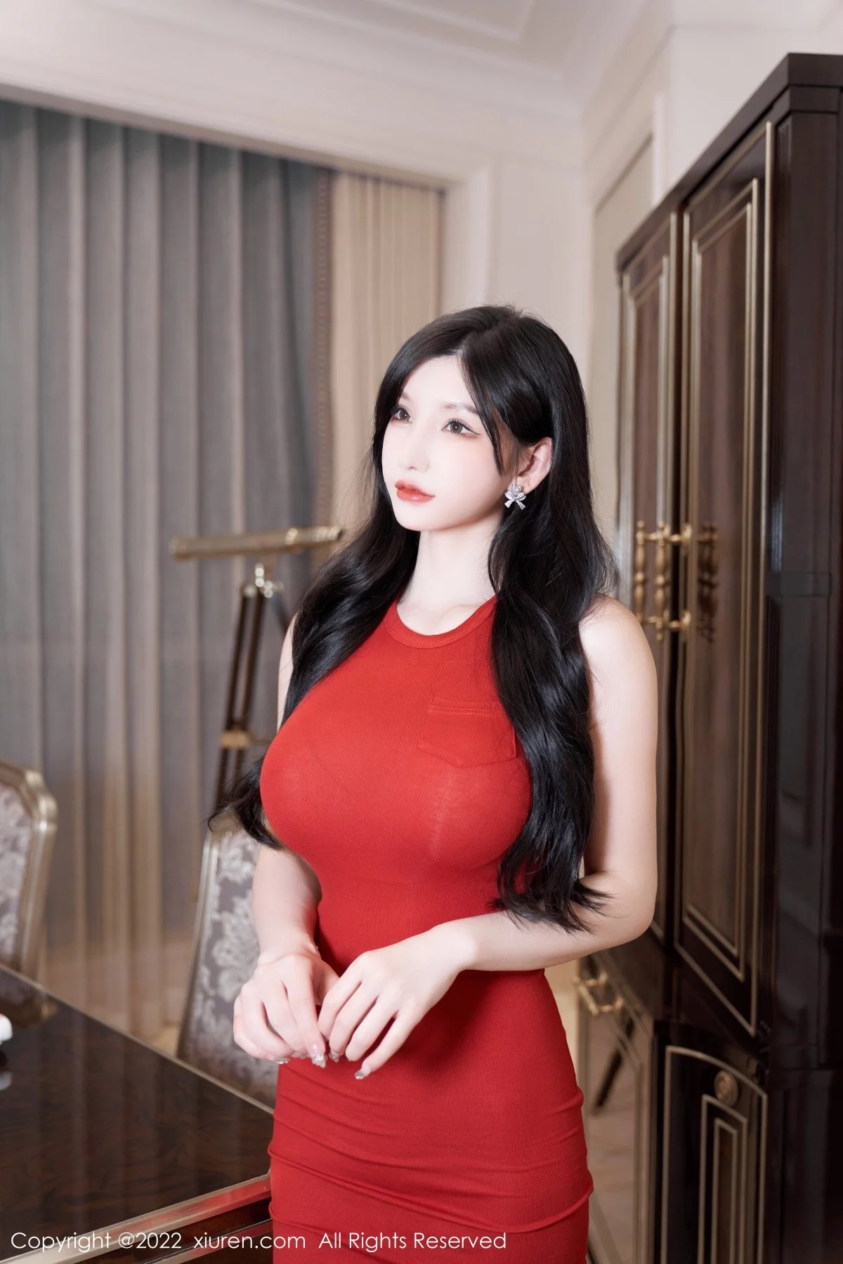 [[XiuRen秀人网]秀人网]No.5574_模特周于希Sally性感粉色女仆裙配超薄肉丝秀完美身材诱惑写真85P