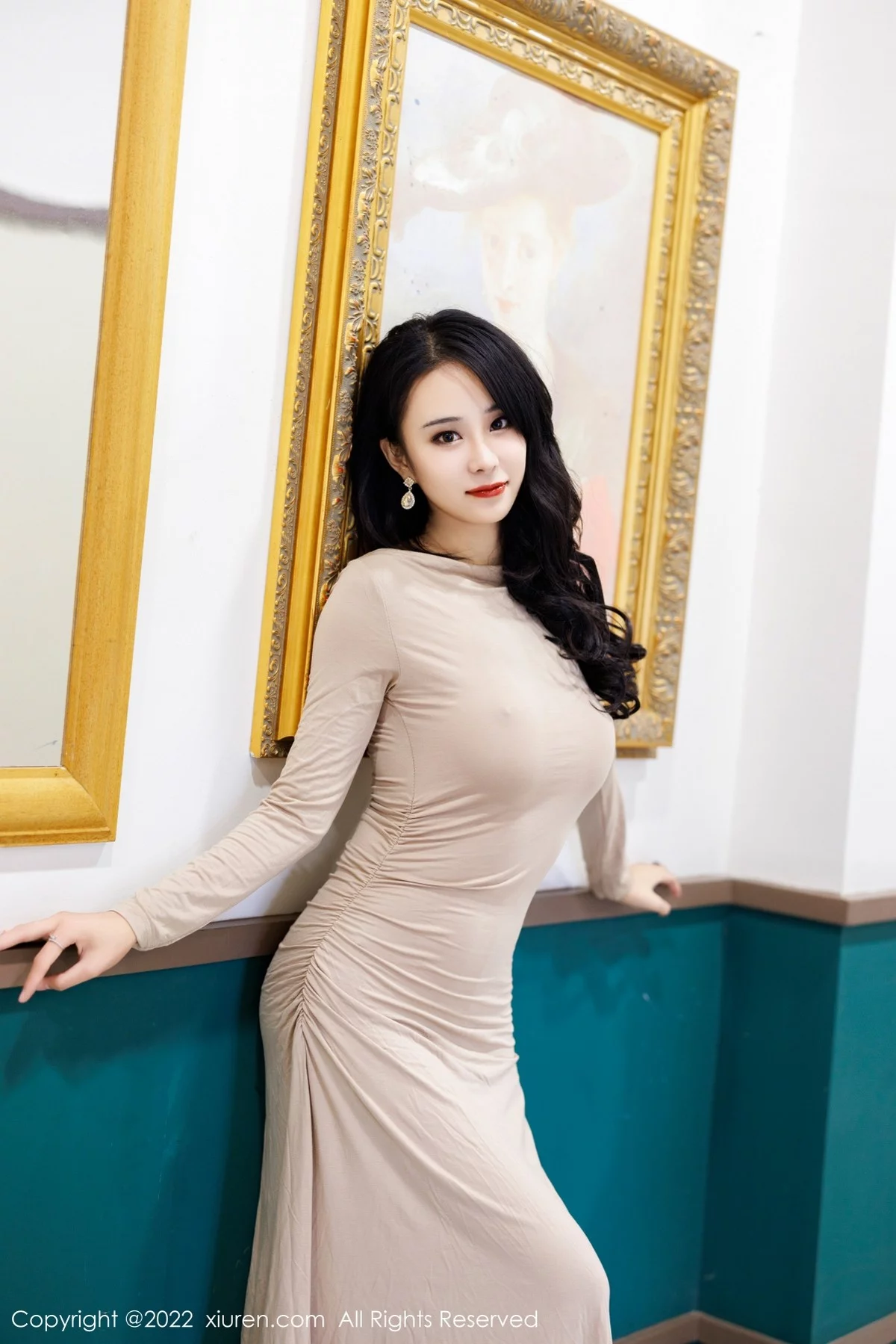 [[XiuRen秀人网]秀人网]No.5583_模特蓝夏Akasha两套服饰连衣裙配超薄肉丝秀凹凸身材诱惑写真53P