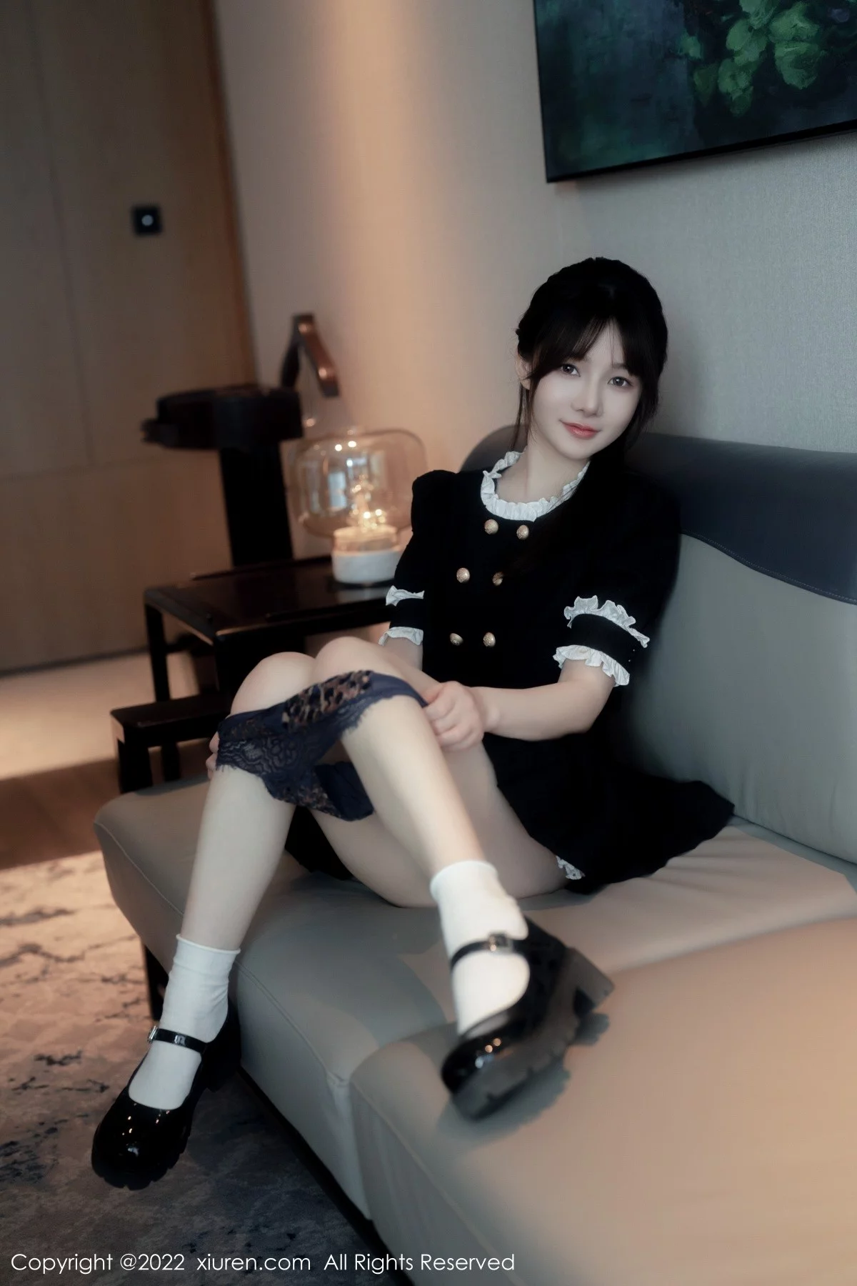 [[XiuRen秀人网]秀人网]No.5626_模特婠婠么脱黑色短款连衣裙露性感黑色内衣秀曼妙身材诱惑写真64P