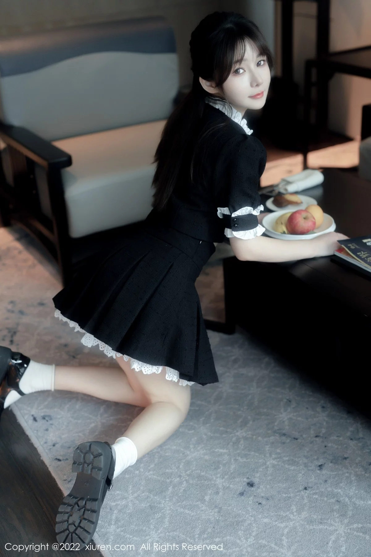 [[XiuRen秀人网]秀人网]No.5626_模特婠婠么脱黑色短款连衣裙露性感黑色内衣秀曼妙身材诱惑写真64P