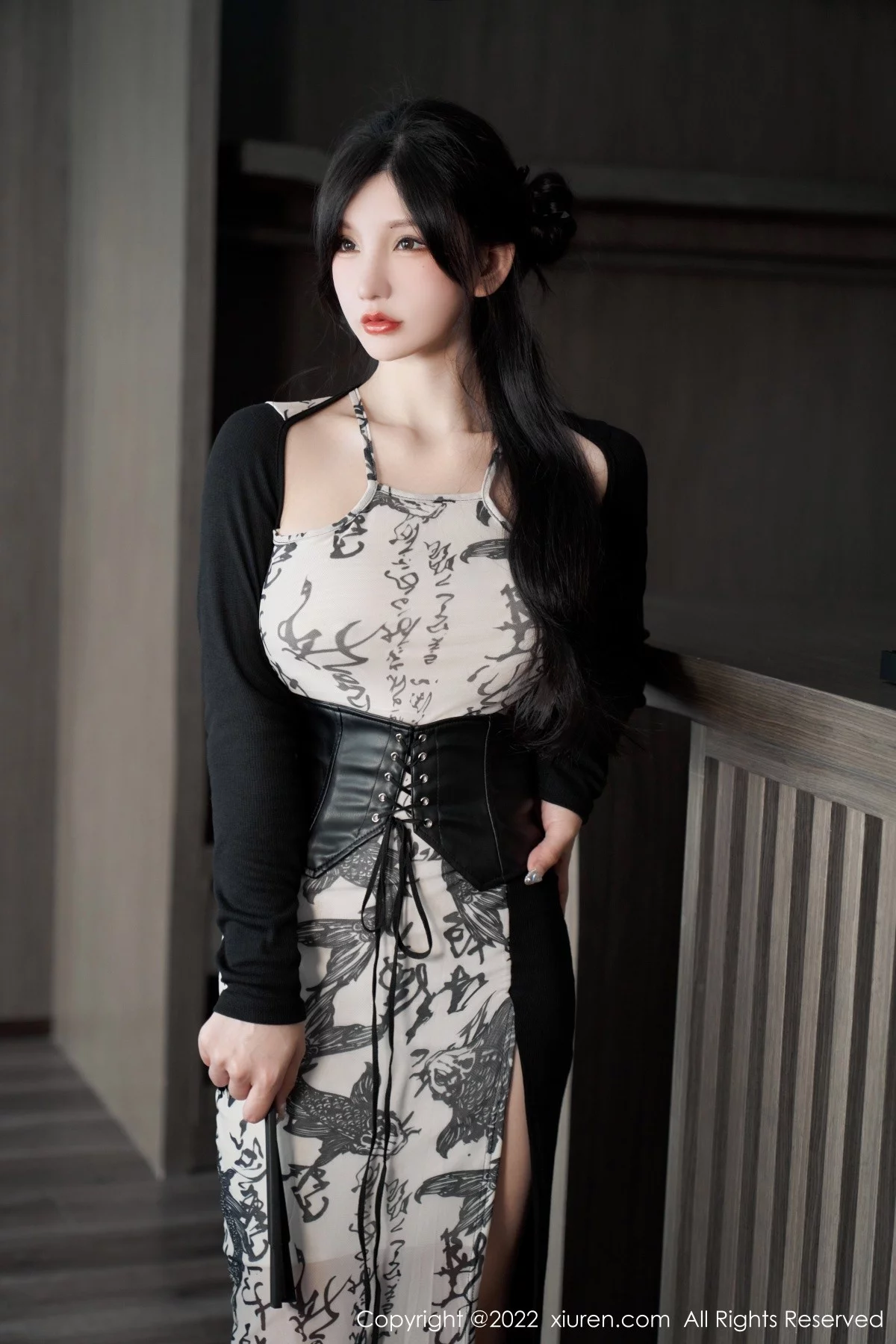 [[XiuRen秀人网]秀人网]No.5623_女神周于希Sally性感拼色连衣裙配超薄开档肉丝绝美诱惑写真94P