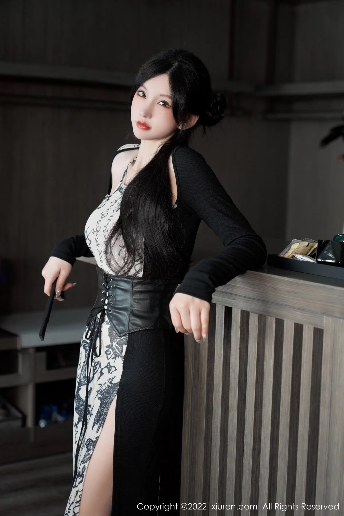 [[XiuRen秀人网]秀人网]No.5623_女神周于希Sally性感拼色连衣裙配超薄开档肉丝绝美诱惑写真94P