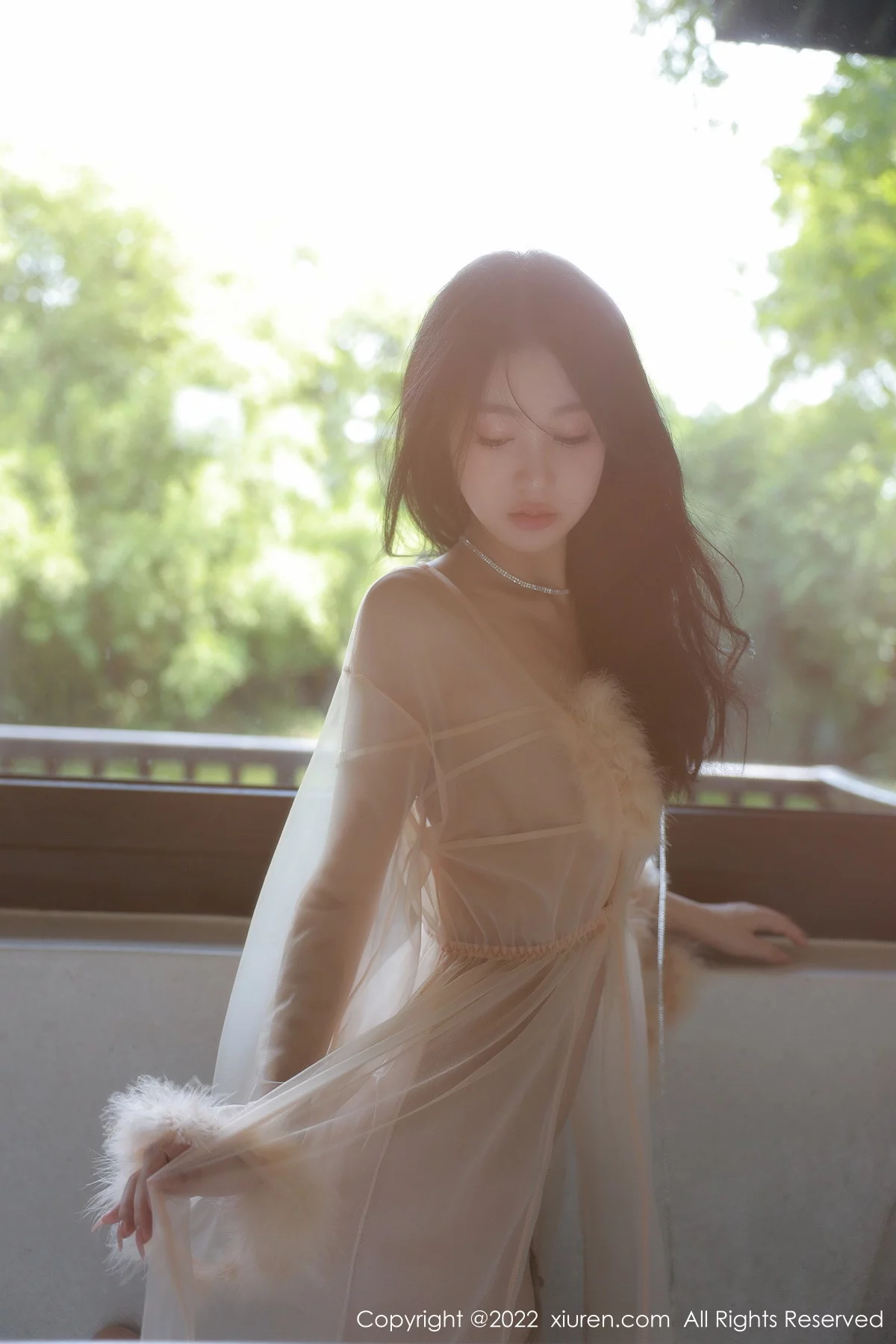 [[XiuRen秀人网]秀人网]No.5796_模特谢晚晚浅色薄纱轻透情趣服配超薄肉丝秀惹火身材诱惑写真58P