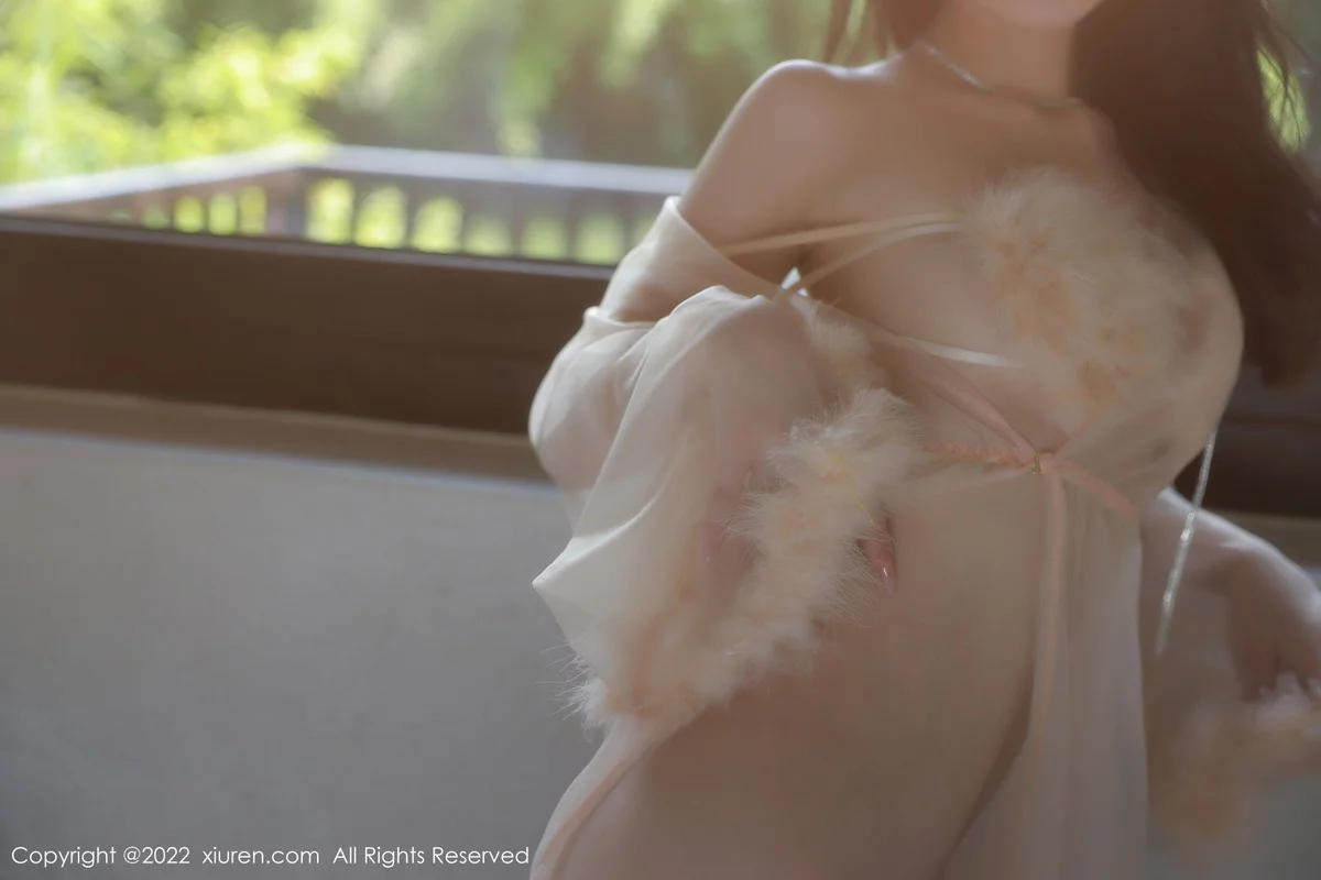 [[XiuRen秀人网]秀人网]No.5796_模特谢晚晚浅色薄纱轻透情趣服配超薄肉丝秀惹火身材诱惑写真58P