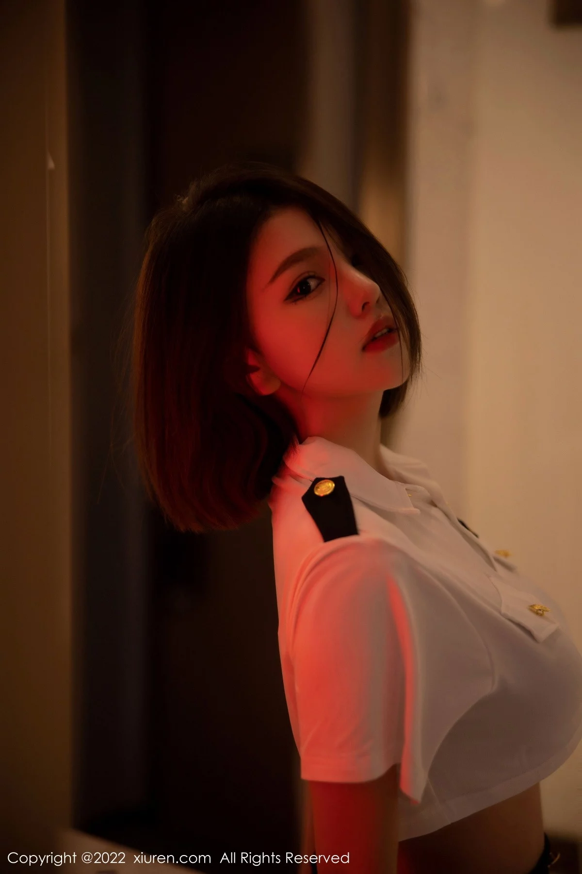 [[XiuRen秀人网]秀人网]No.5815_模特美羊羊性感制服主题白色上衣配黑短裙露黑色内衣诱惑写真79P