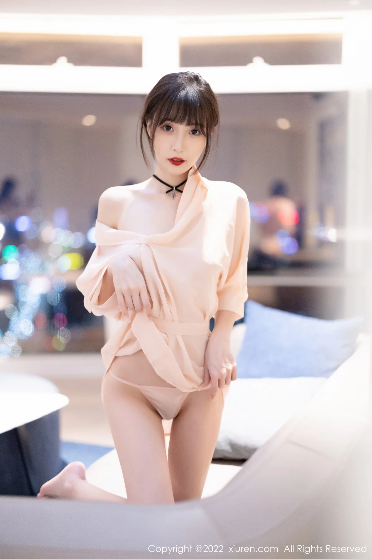 [[XiuRen秀人网]秀人网]No.5831_模特林星阑黑色露肩上衣配红色皮质短裙秀超薄无内黑丝诱惑写真88P