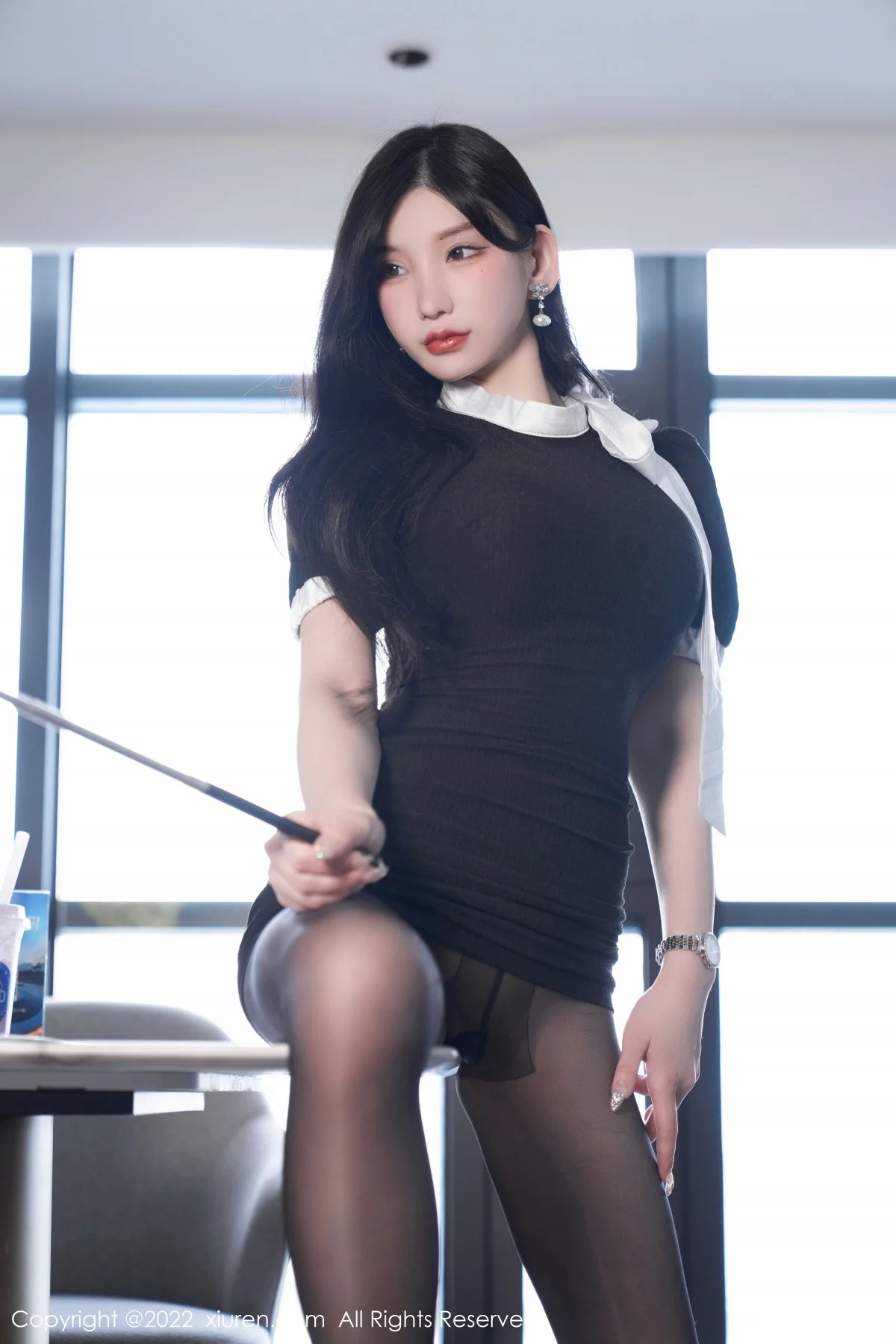 [[XiuRen秀人网]秀人网]No.5848_女神周于希Sally私房性感蓝色蕾丝内衣配超薄闪亮黑丝魅惑写真102P