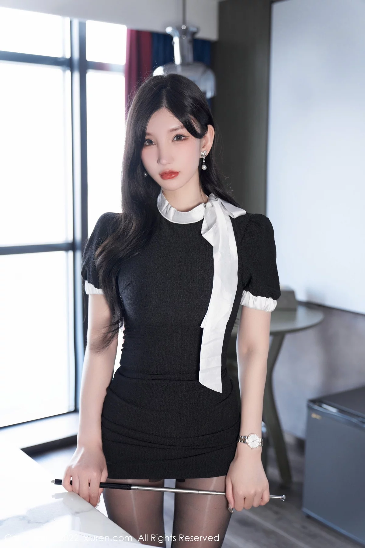 [[XiuRen秀人网]秀人网]No.5848_女神周于希Sally私房性感蓝色蕾丝内衣配超薄闪亮黑丝魅惑写真102P