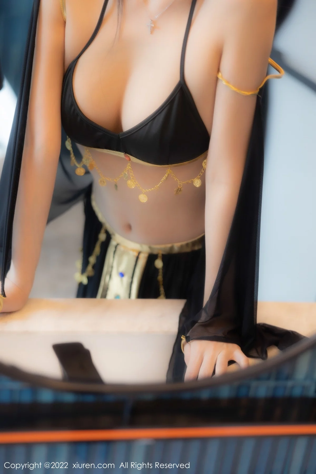 [[XiuRen秀人网]秀人网]No.5849_模特李雅柔西域风情主题黑色薄纱遮面露性感内衣迷人诱惑写真65P