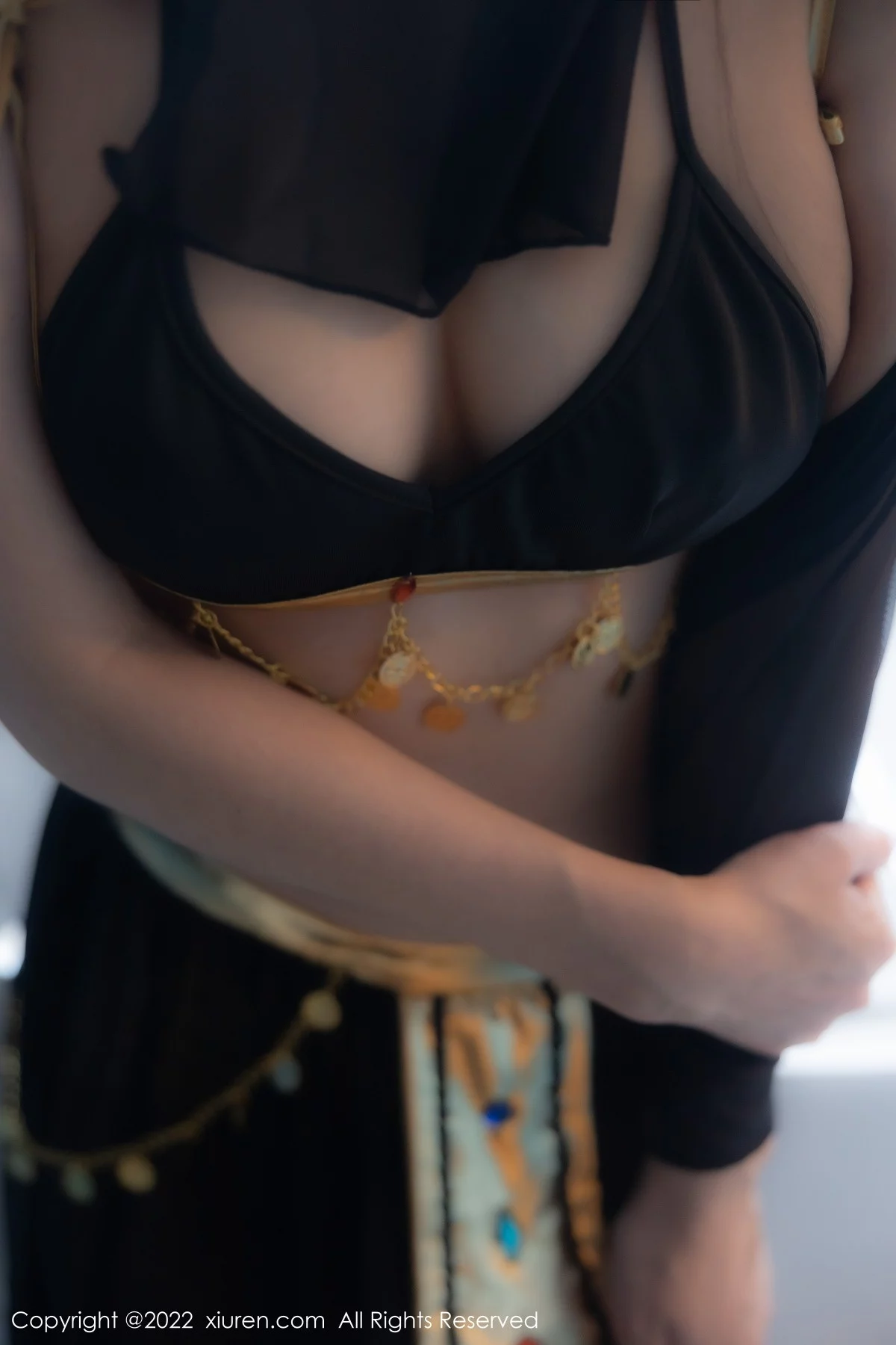 [[XiuRen秀人网]秀人网]No.5849_模特李雅柔西域风情主题黑色薄纱遮面露性感内衣迷人诱惑写真65P