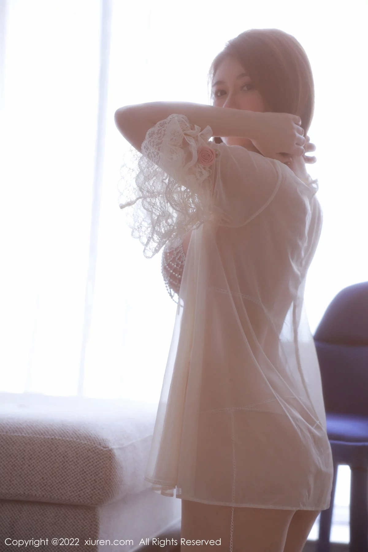 [[XiuRen秀人网]秀人网]No.5761_模特甜妮私房轻透薄纱服露镶钻吊坠式内衣秀火辣身材诱惑写真60P